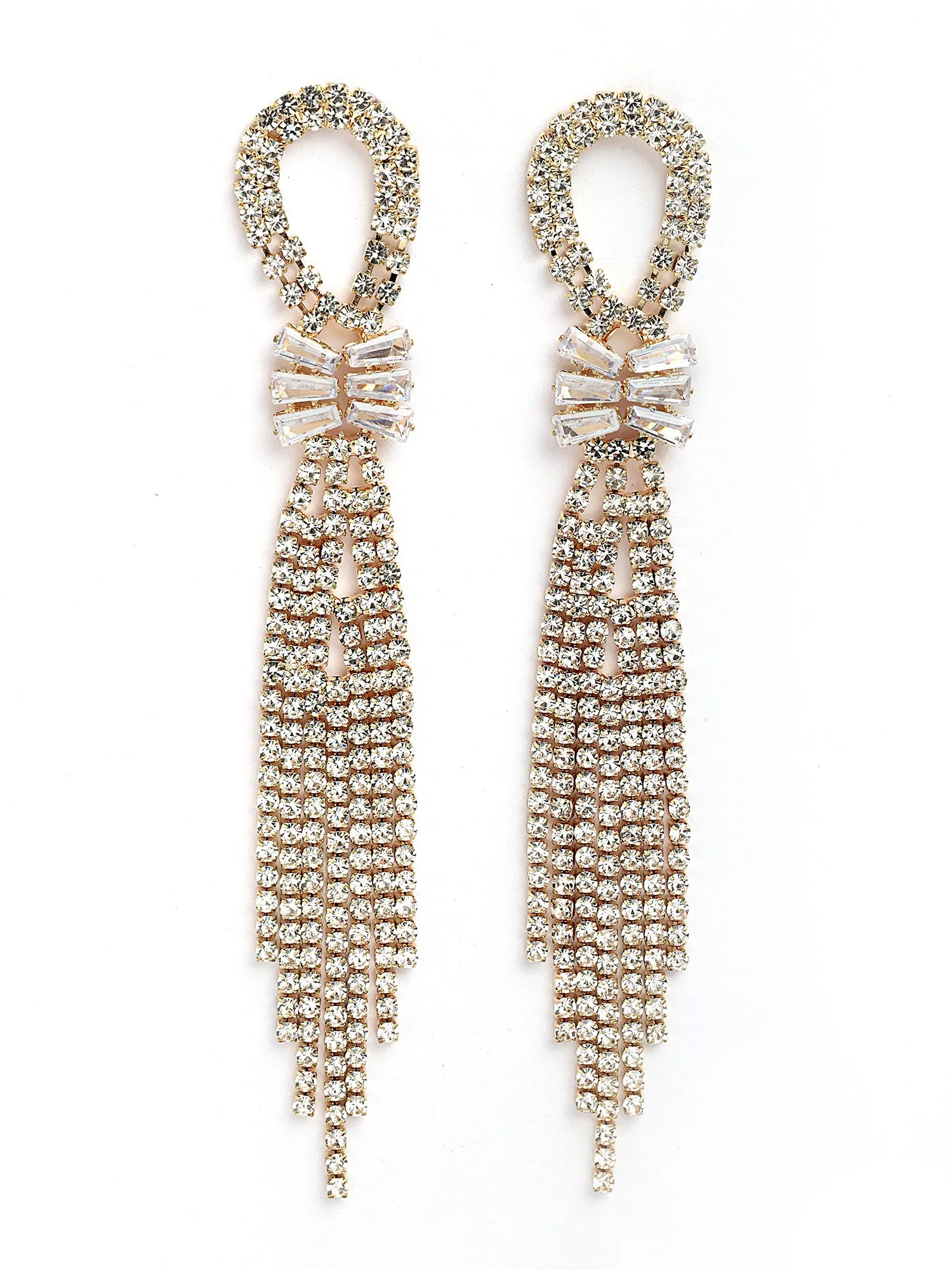 Bohey by KARATCART Gold-Plated Contemporary Gold Drop Earrings for Women