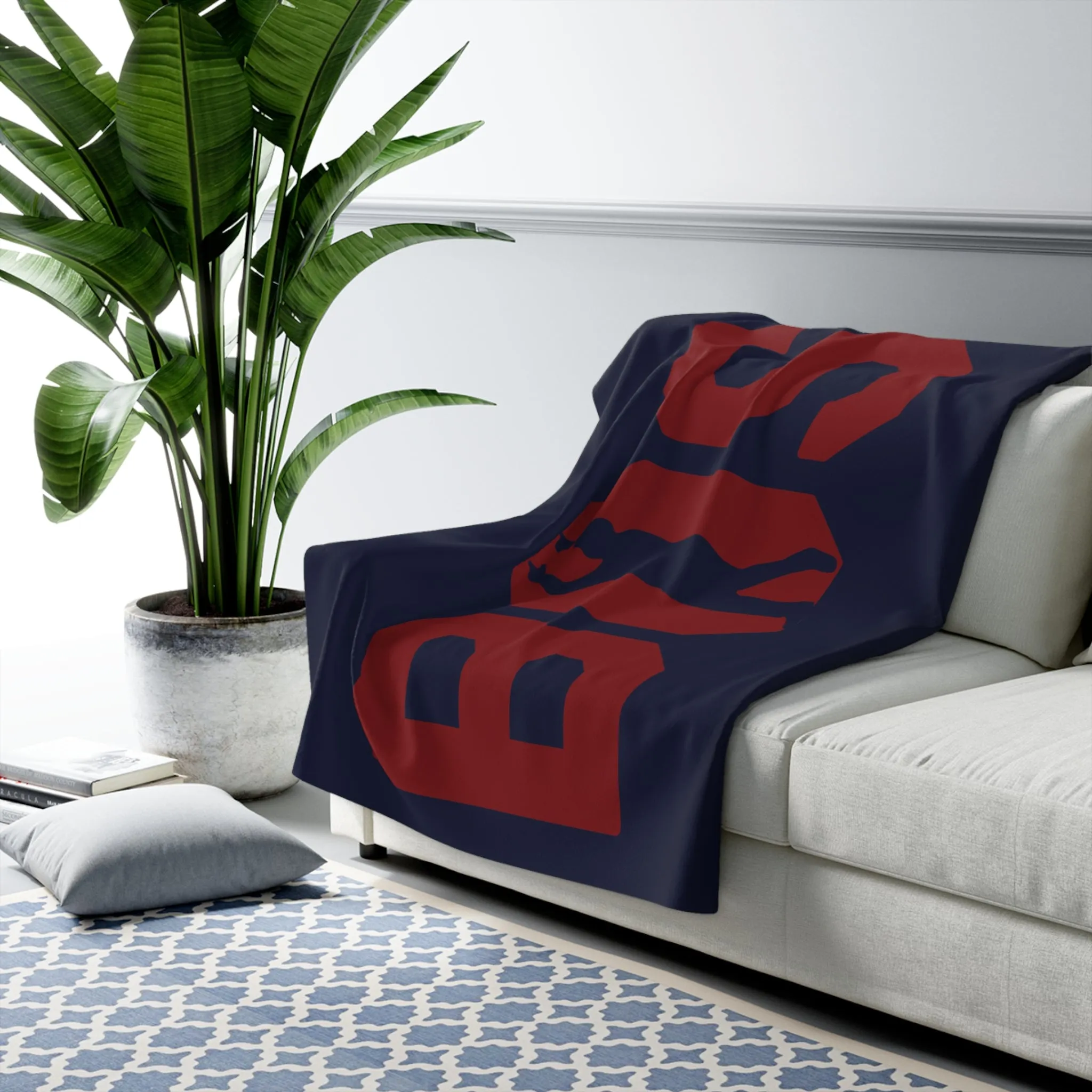 BOS Baseball Point Sherpa Fleece Blanket