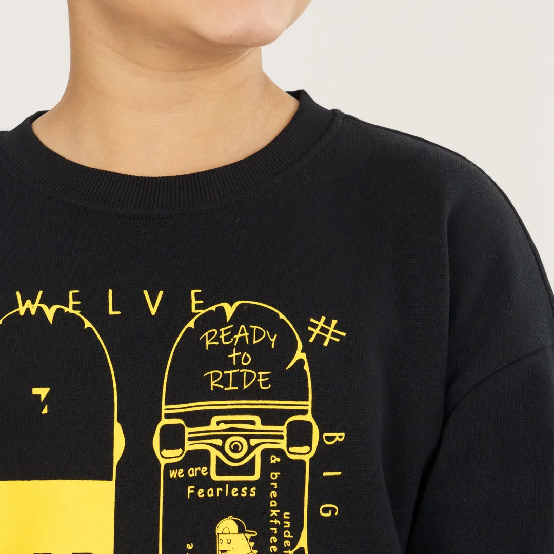 Boys Black Sweatshirt