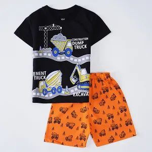 Boys Half Sleeves 2 Piece Suit (Construction)