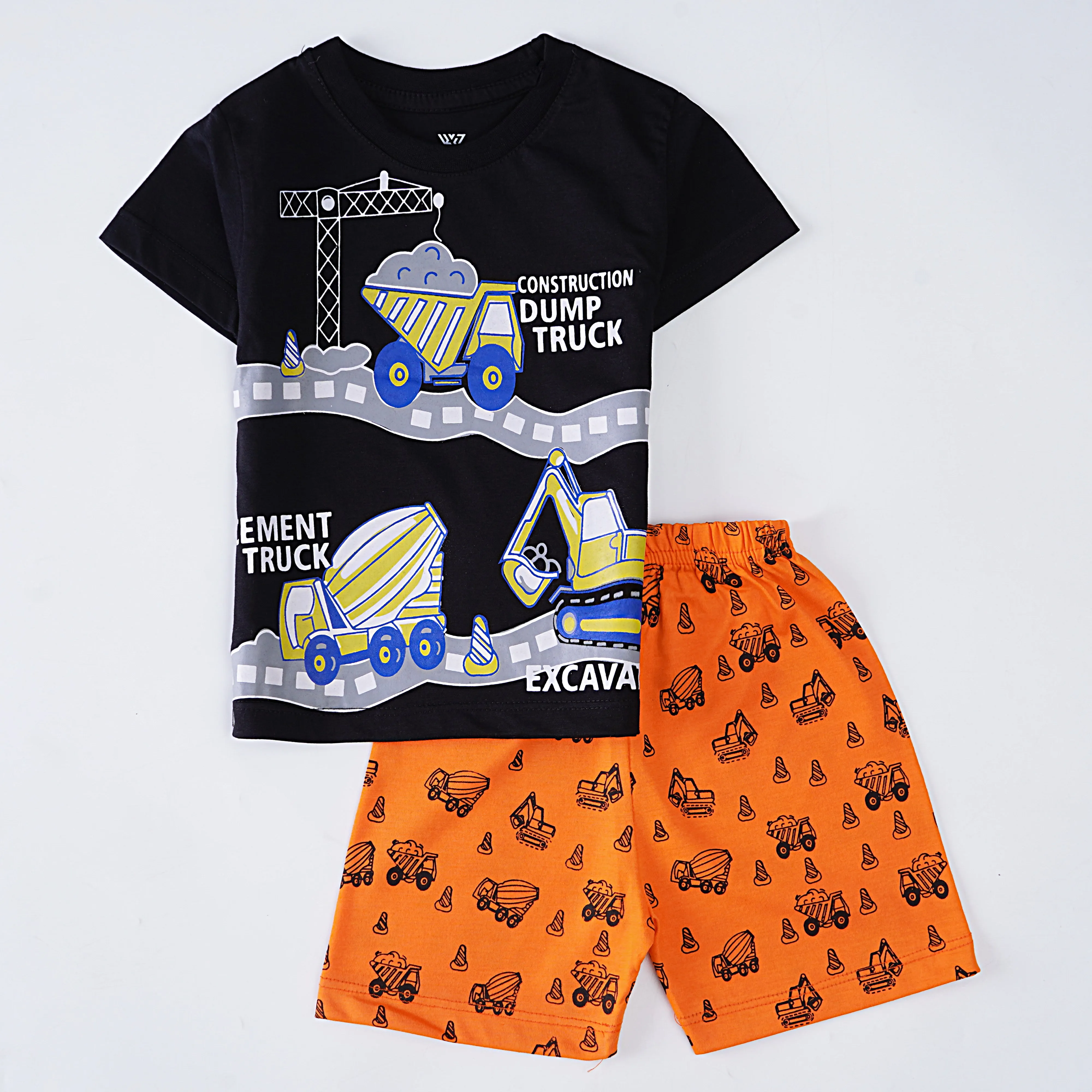 Boys Half Sleeves 2 Piece Suit (Construction)