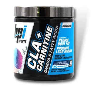 BPI Sports CLA   Carnitine (350g) 50 Servings Snow Cone Exp Aug 2027