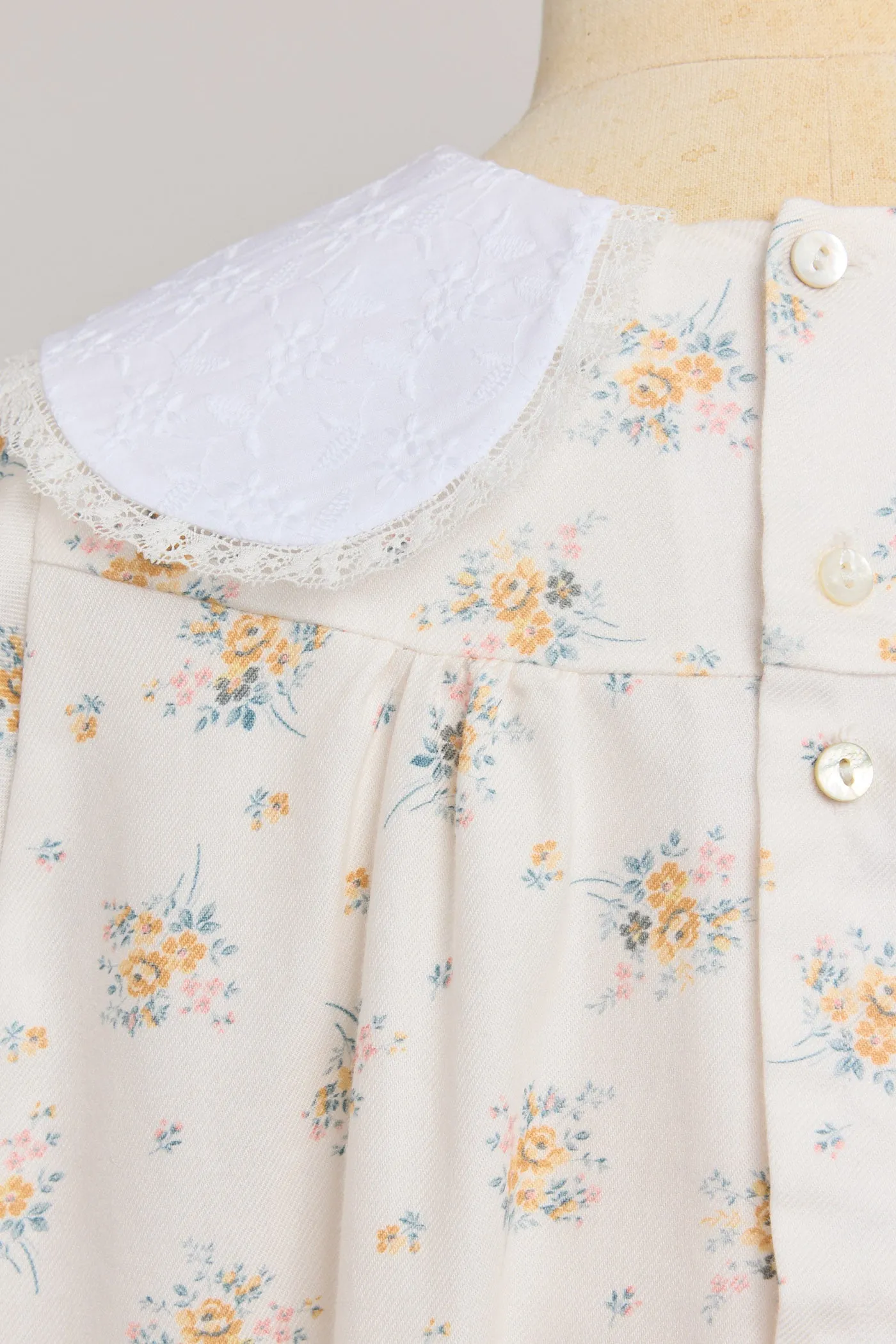 Bubble Dress Long Sleeve in Yellow Roses