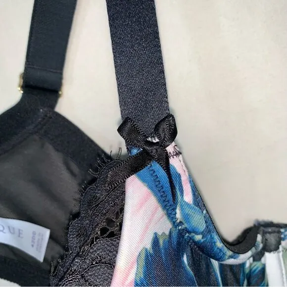 Cacique Bra 42DD 42E Floral Lace Support Sexy Lingerie Intimates Summer Women’s