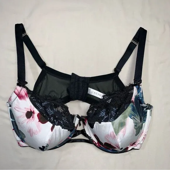 Cacique Bra 42DD 42E Floral Lace Support Sexy Lingerie Intimates Summer Women’s