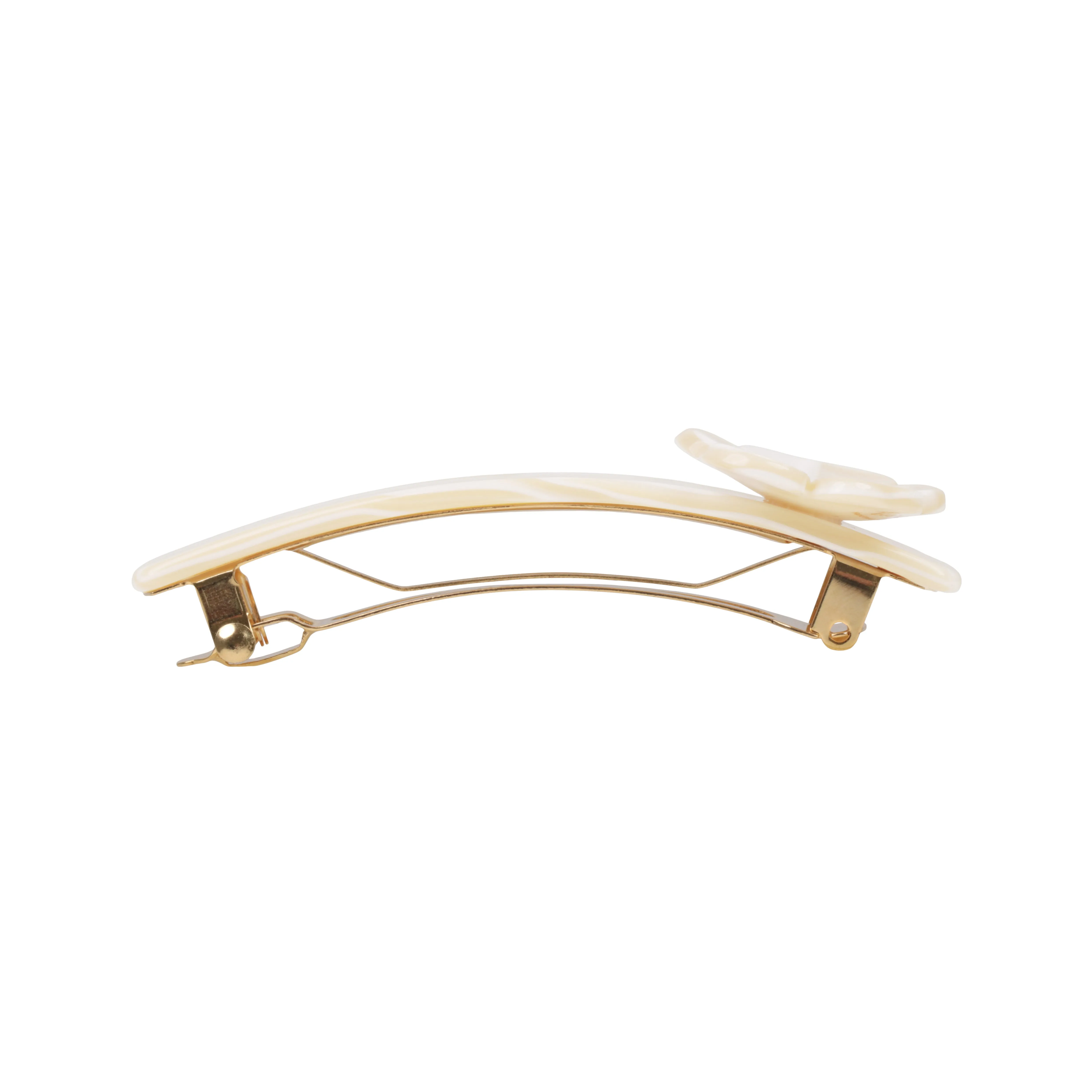 Camellia Crystal Small White Alba Hair Clip