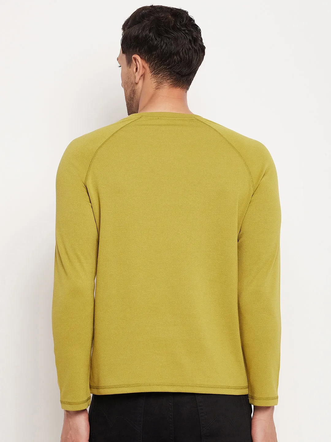 Camla Barcelona Round Neck Lime Green Long Sleeve T-Shirt