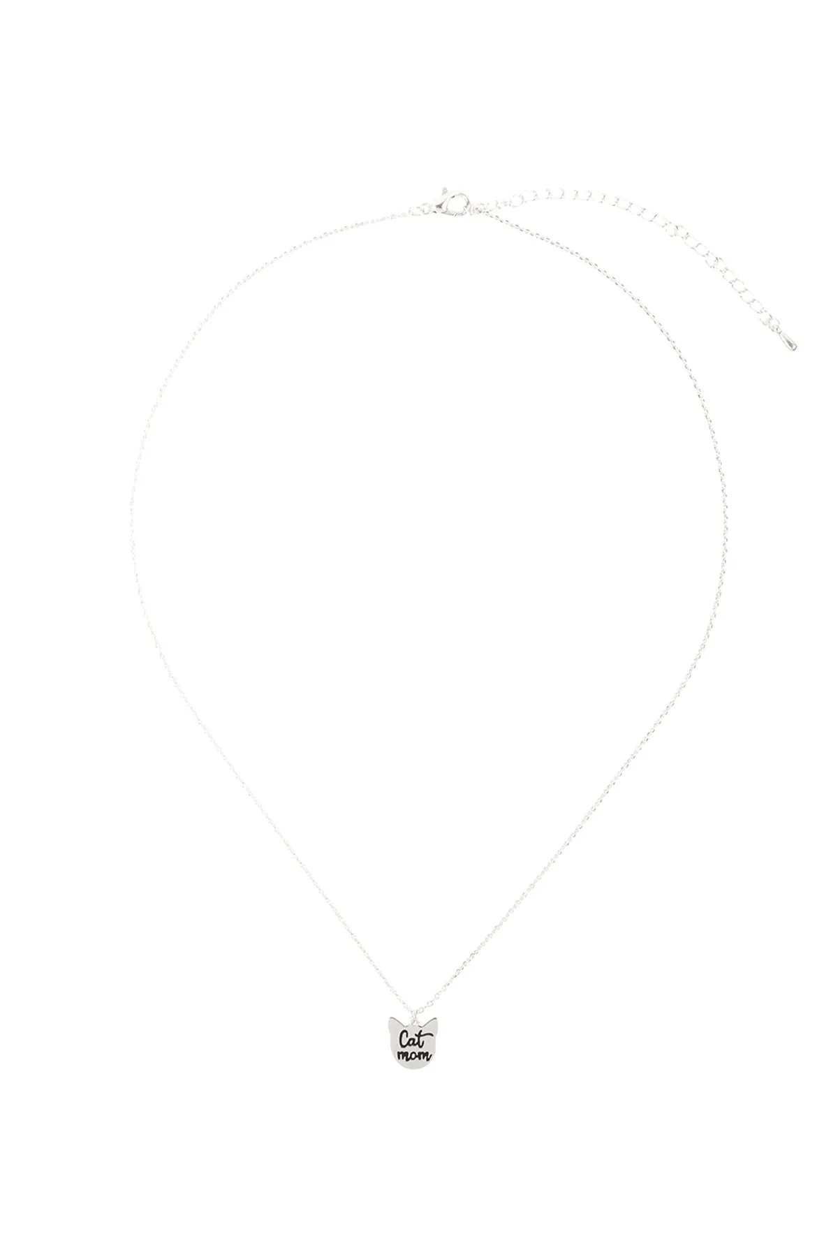 CAT MOM ENGRAVE PENDANT NECKLACE
