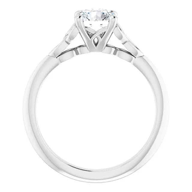 Celtic Knot Design Four Prong Solitaire Engagement Ring