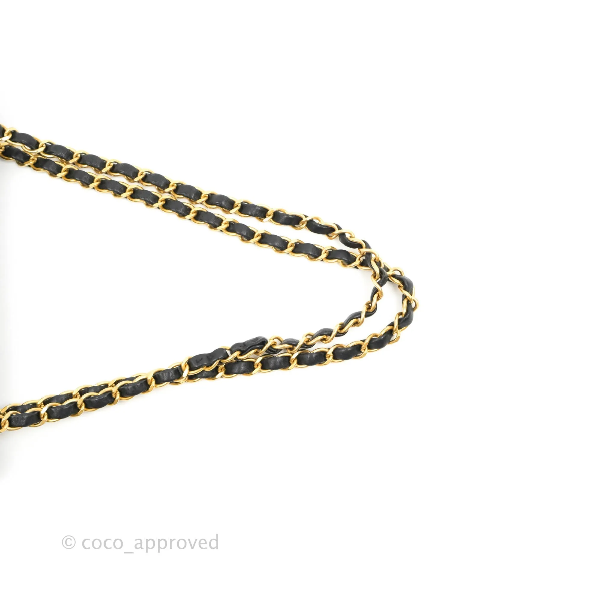 Chanel Classic Chevron S/M Small Double Flap Black Lambskin Gold Hardware