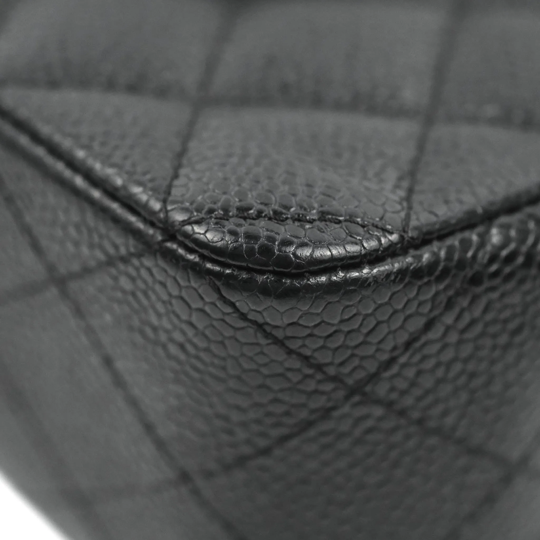 Chanel Classic Medium M/L Flap Black Caviar 24K Gold Hardware