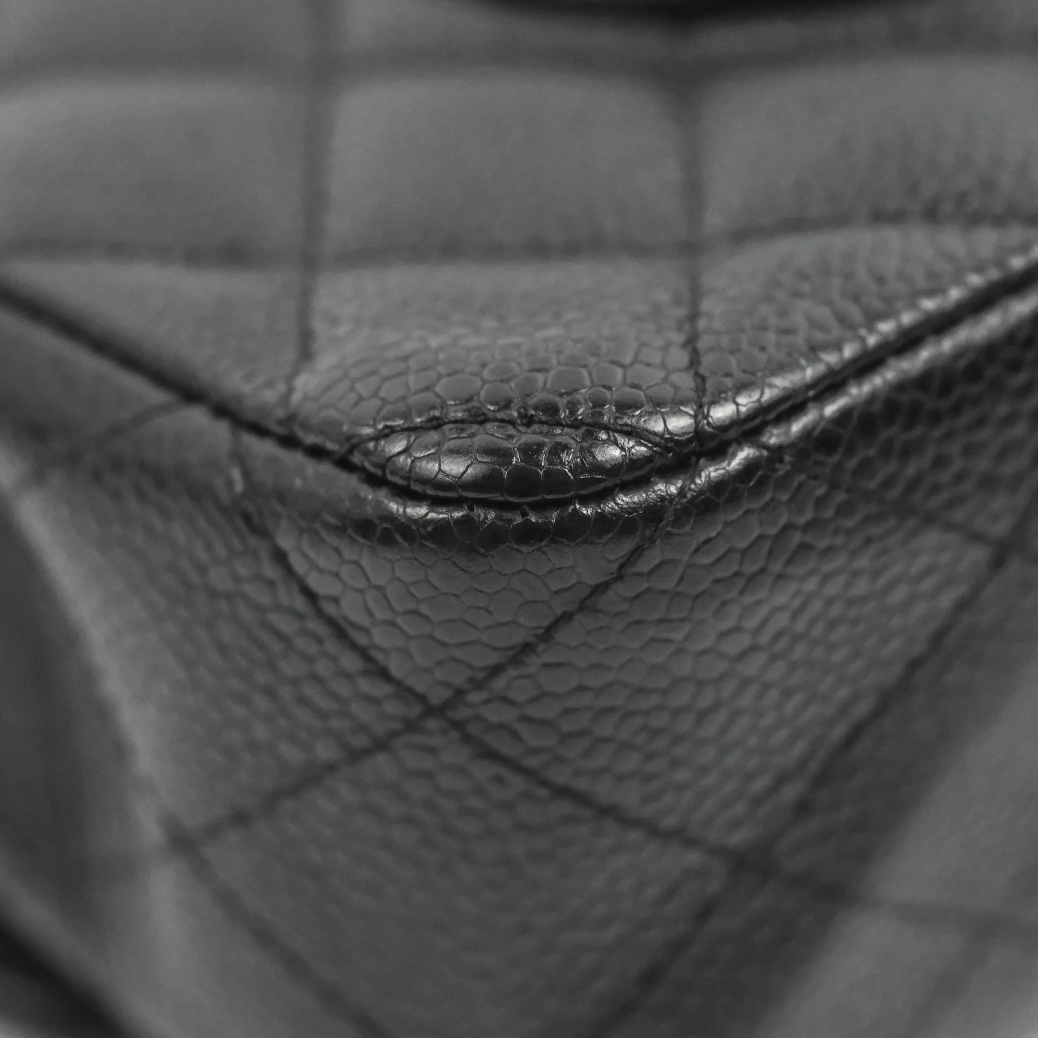 Chanel Classic Medium M/L Flap Black Caviar 24K Gold Hardware