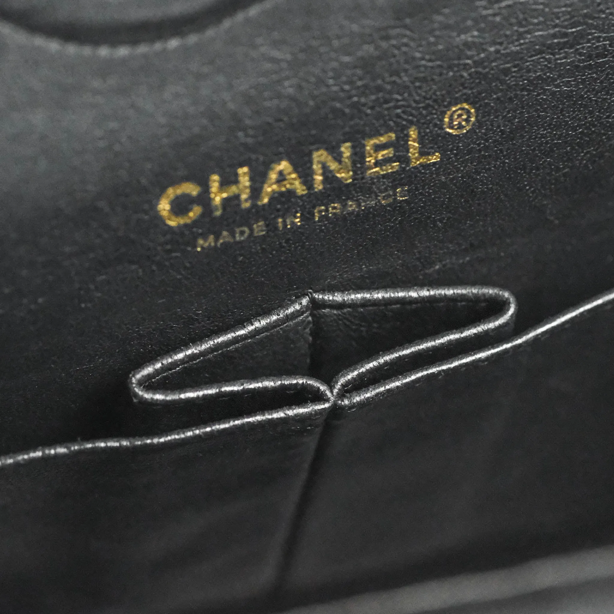 Chanel Classic Medium M/L Flap Black Caviar 24K Gold Hardware