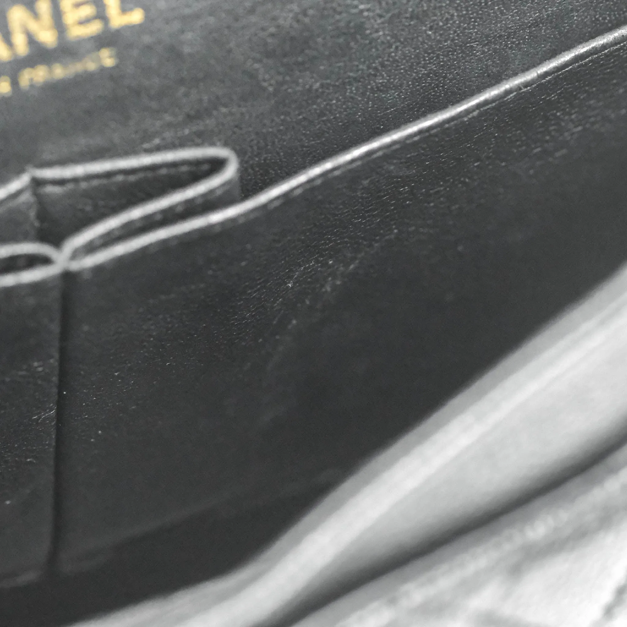 Chanel Classic Medium M/L Flap Black Caviar 24K Gold Hardware