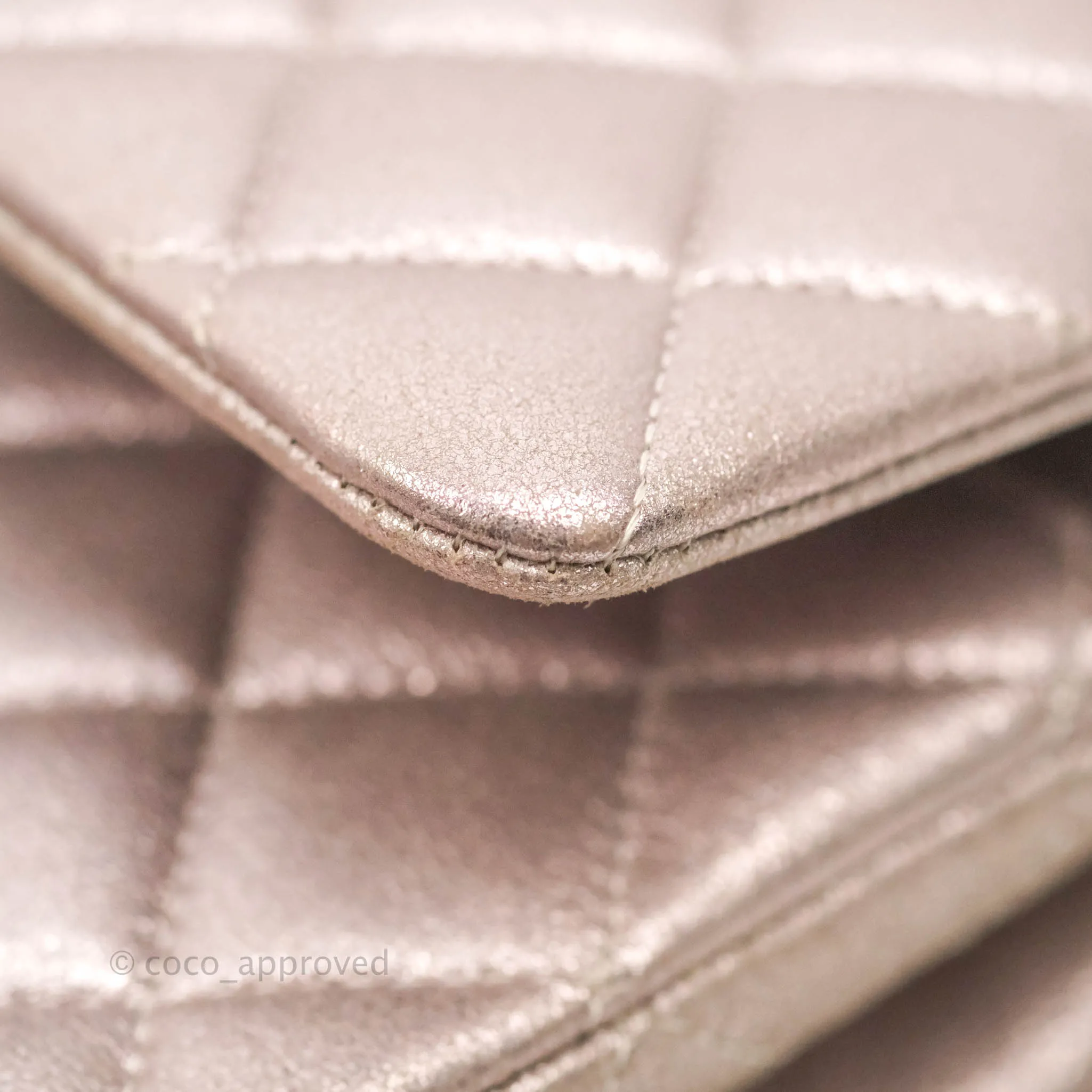 Chanel Classic M/L Medium Double Flap Rose Gold Pink Lambskin Gold Hardware