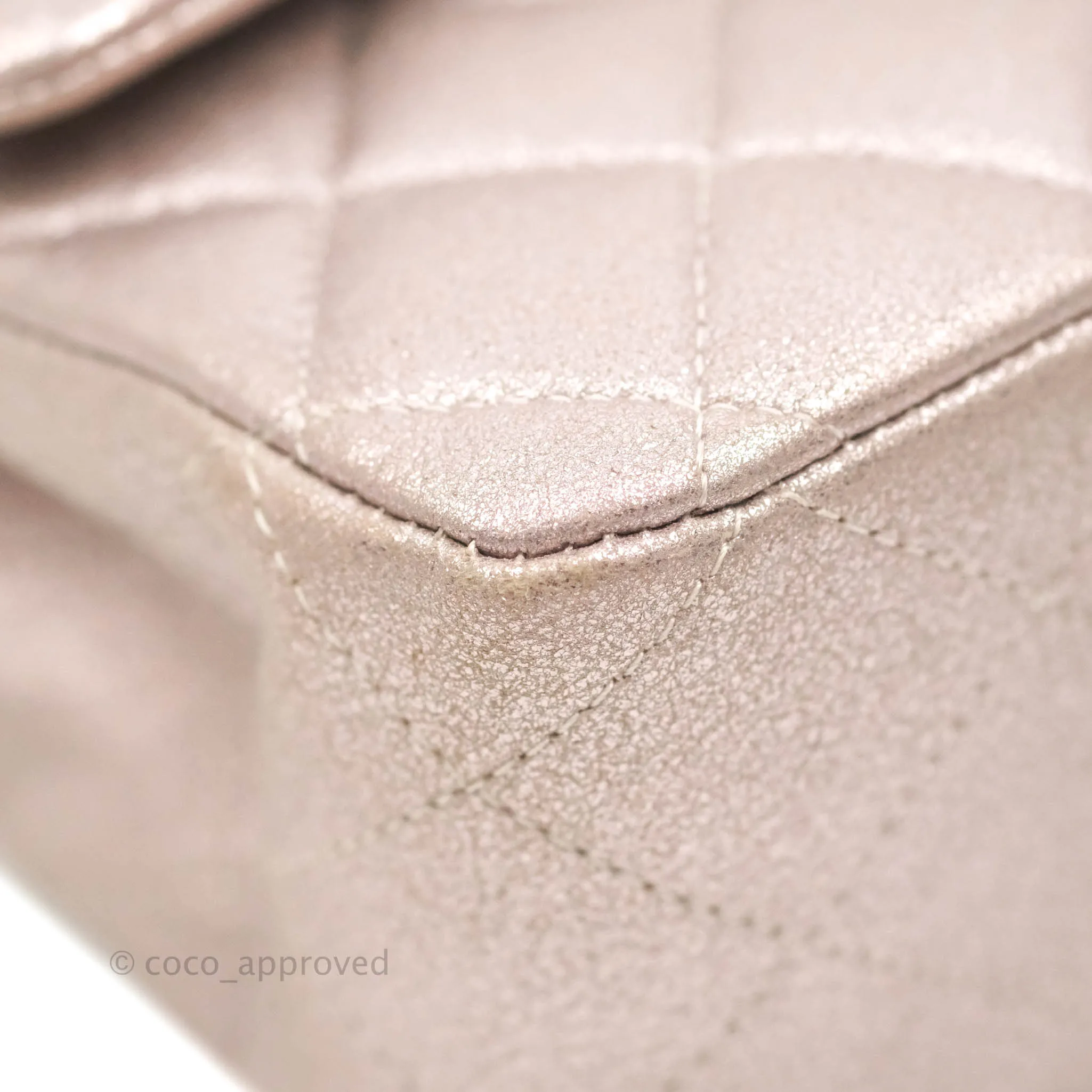 Chanel Classic M/L Medium Double Flap Rose Gold Pink Lambskin Gold Hardware