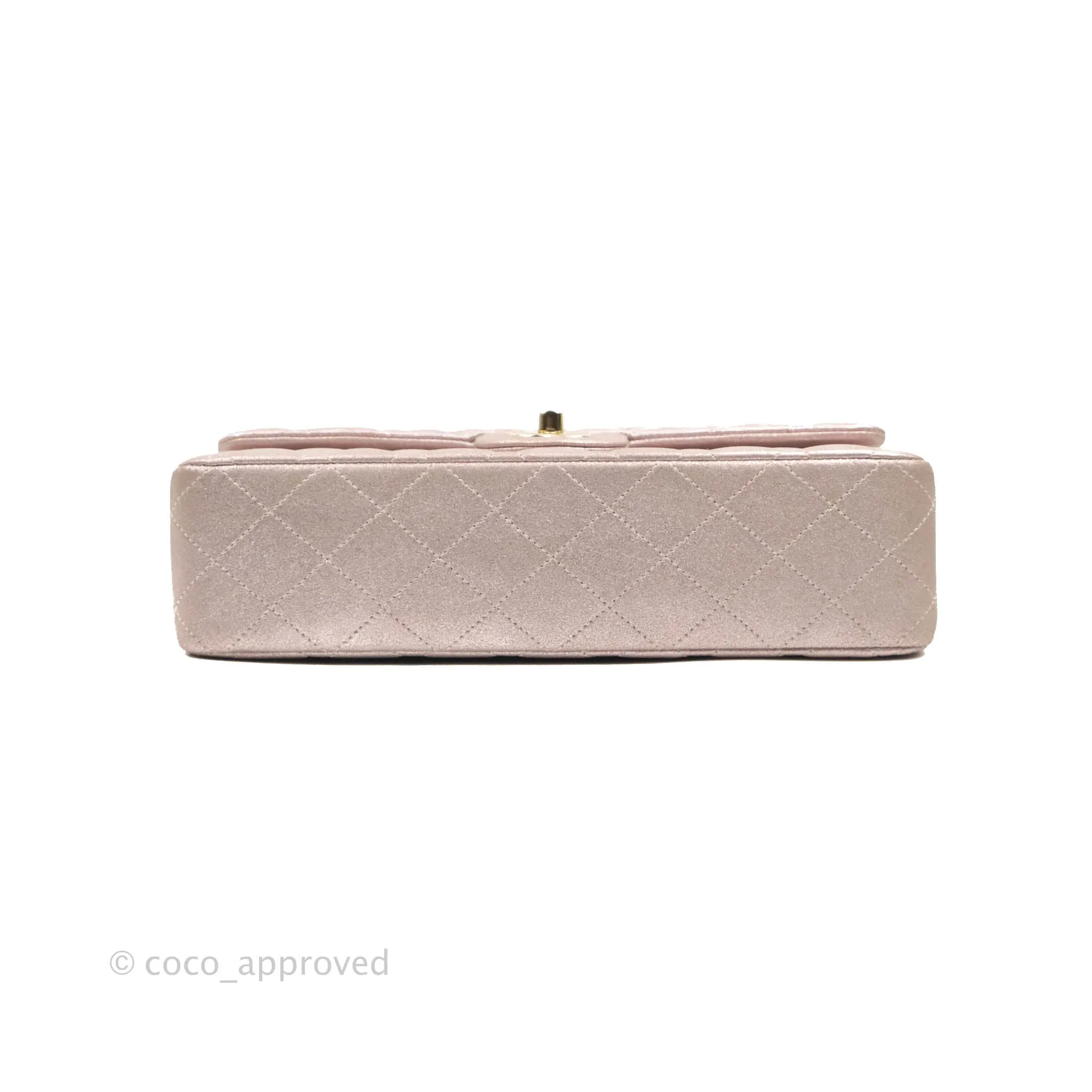 Chanel Classic M/L Medium Double Flap Rose Gold Pink Lambskin Gold Hardware