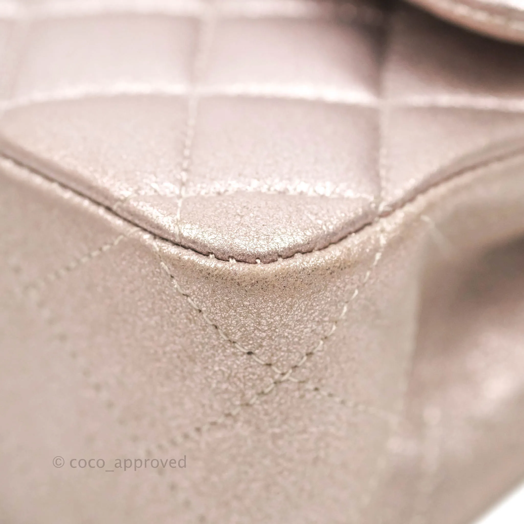 Chanel Classic M/L Medium Double Flap Rose Gold Pink Lambskin Gold Hardware