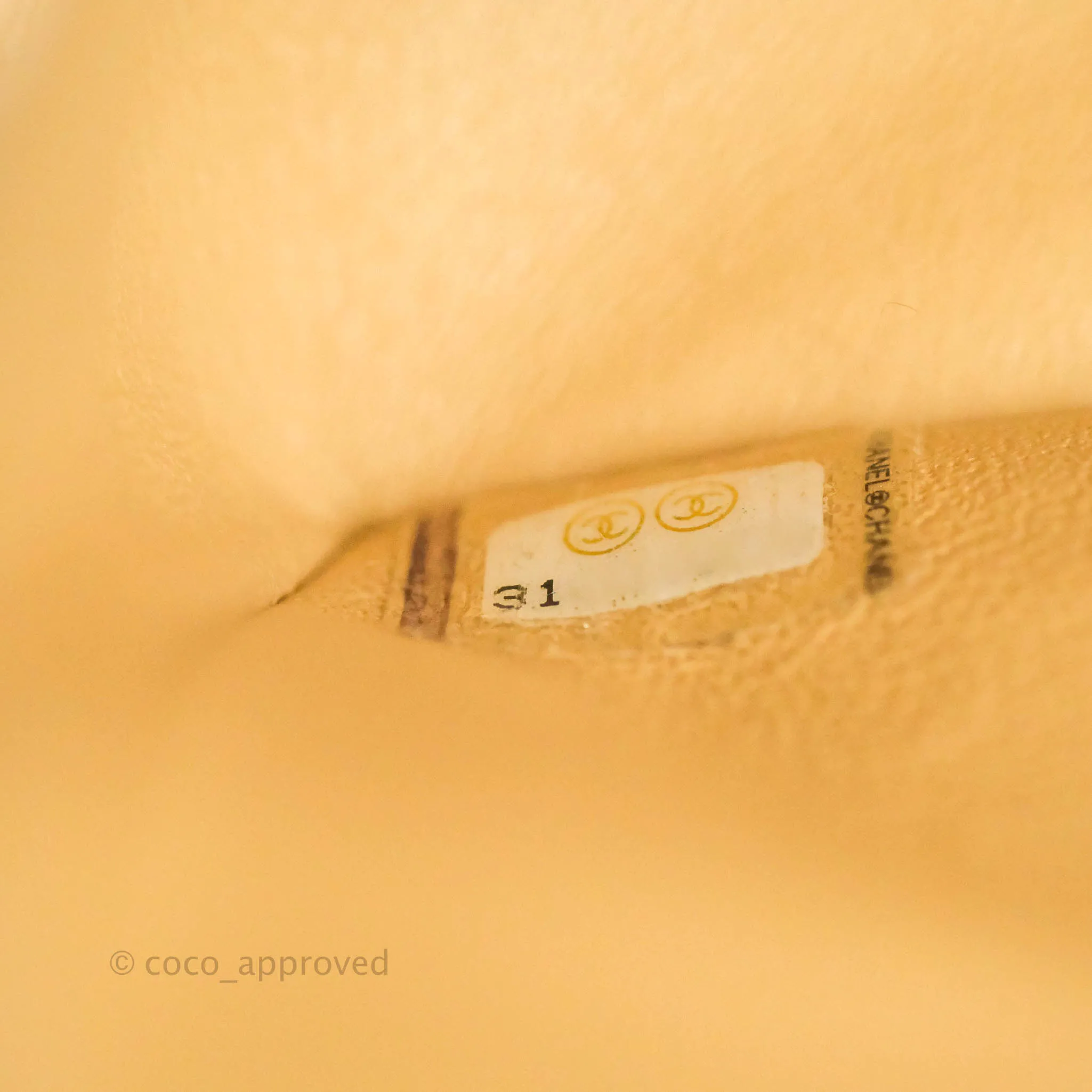 Chanel Classic M/L Medium Flap Quilted Beige Caviar Gold Hardware
