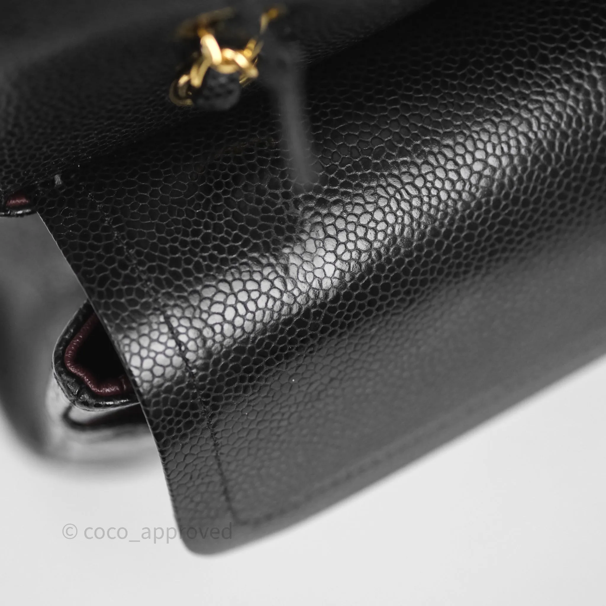Chanel Classic M/L Medium Flap Quilted Black Caviar Gold Hardware