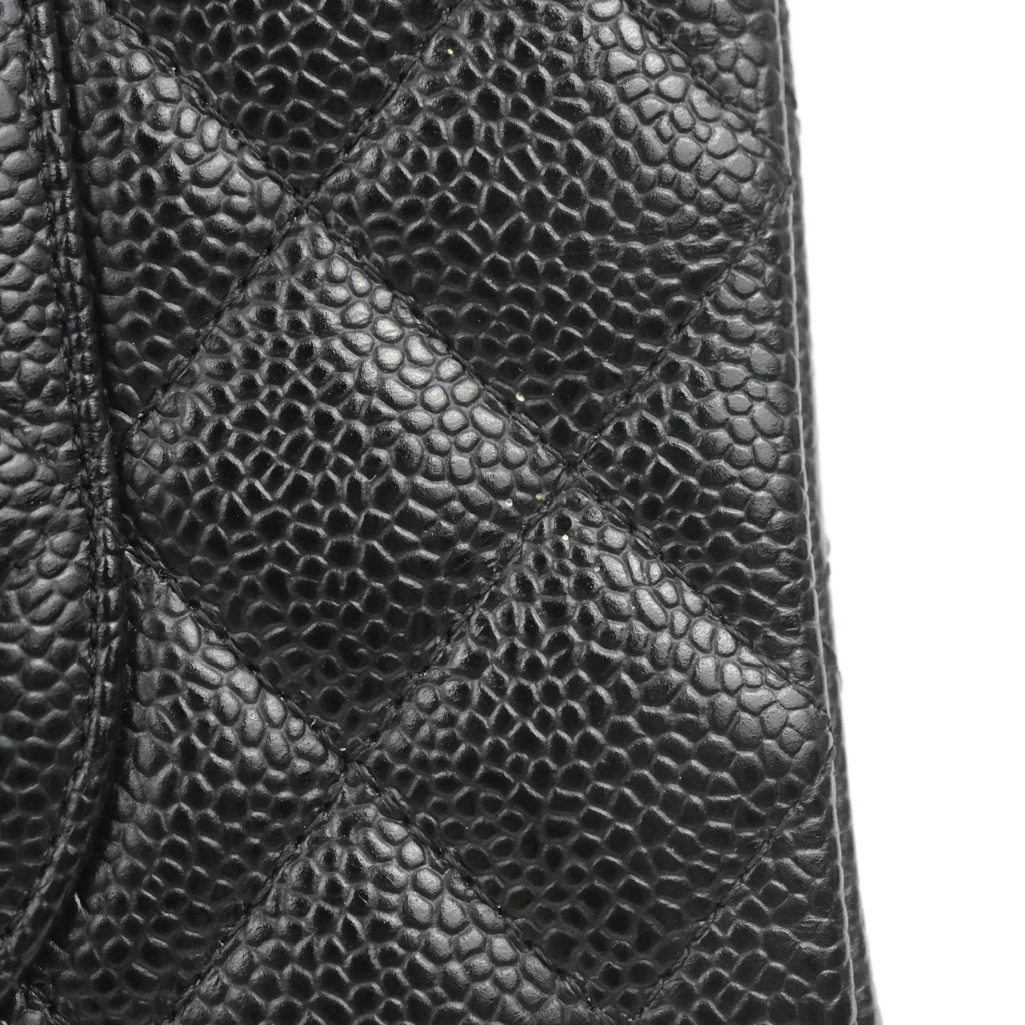 Chanel Classic M/L Medium Flap Quilted Black Caviar Gold Hardware