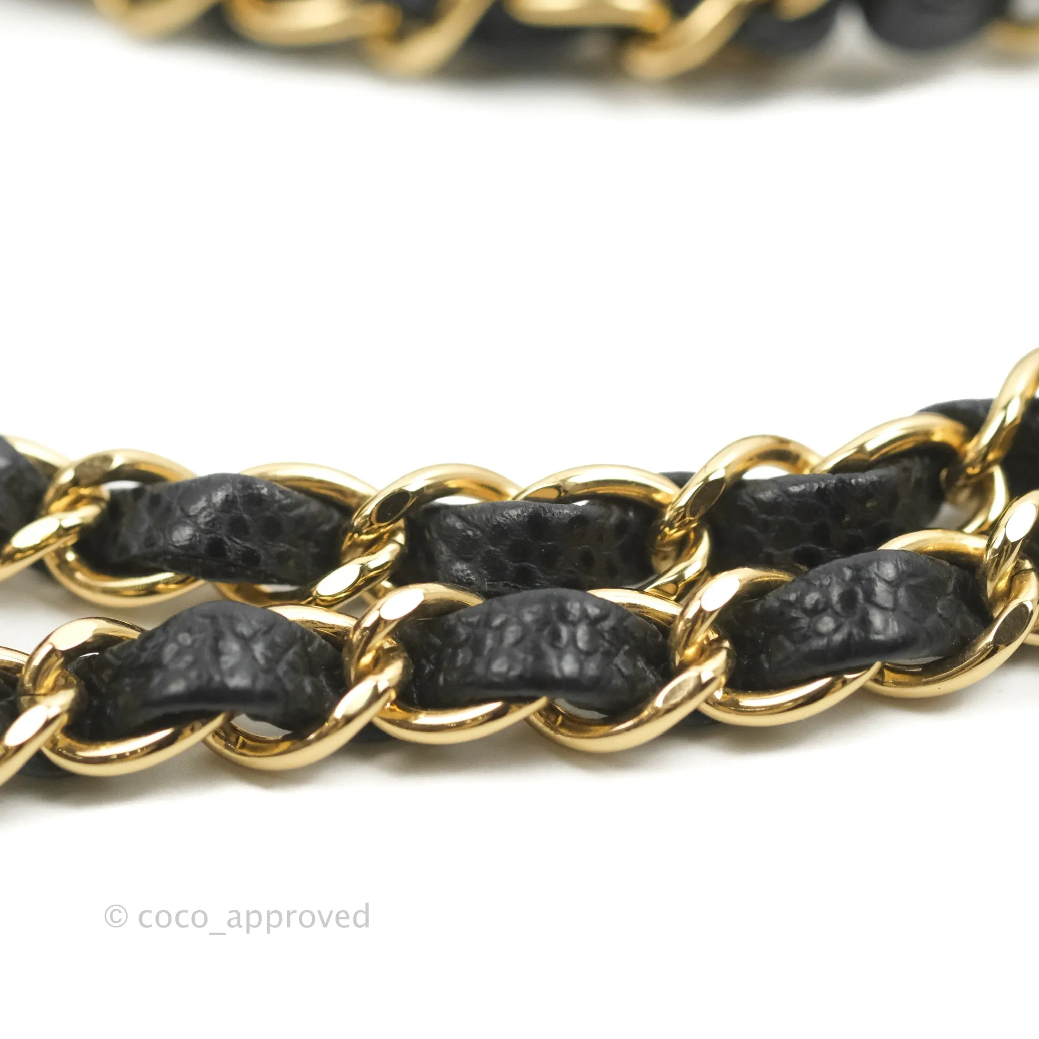 Chanel Classic M/L Medium Flap Quilted Black Caviar Gold Hardware