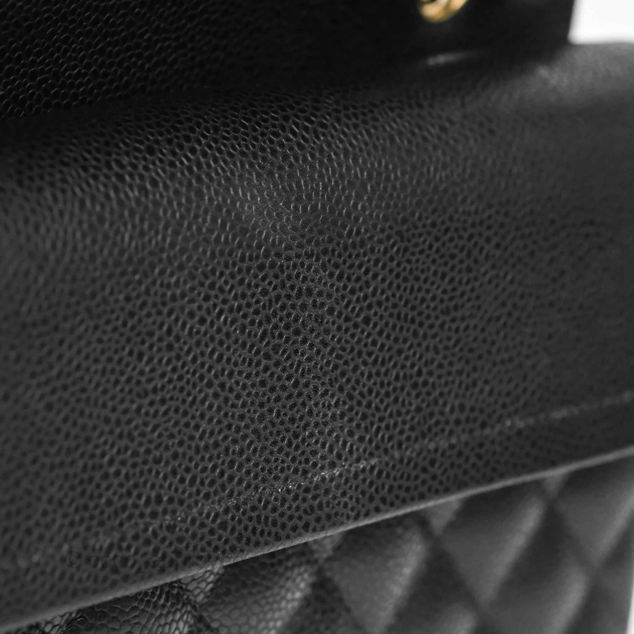 Chanel Classic M/L Medium Flap Quilted Black Caviar Gold Hardware