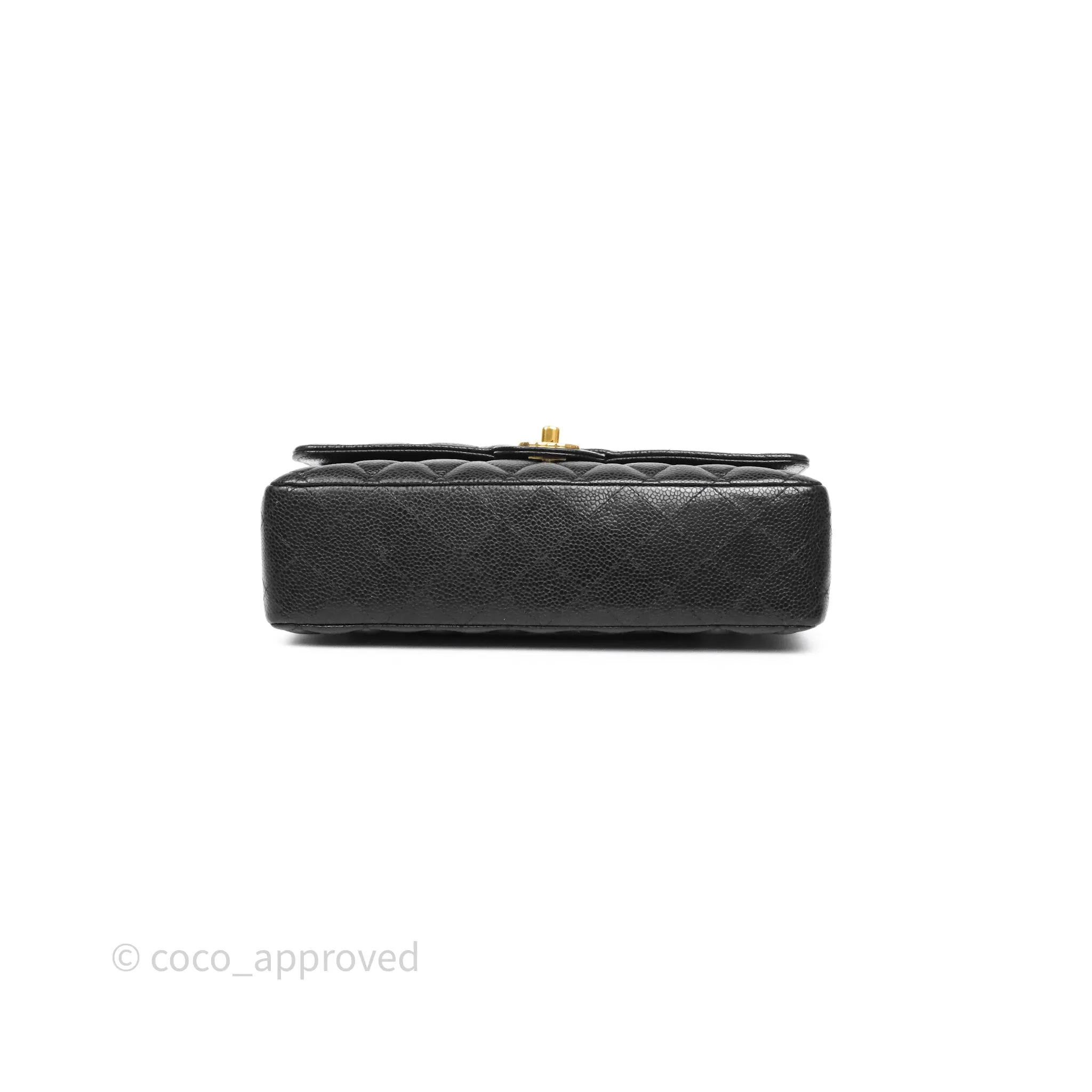 Chanel Classic M/L Medium Flap Quilted Black Caviar Gold Hardware