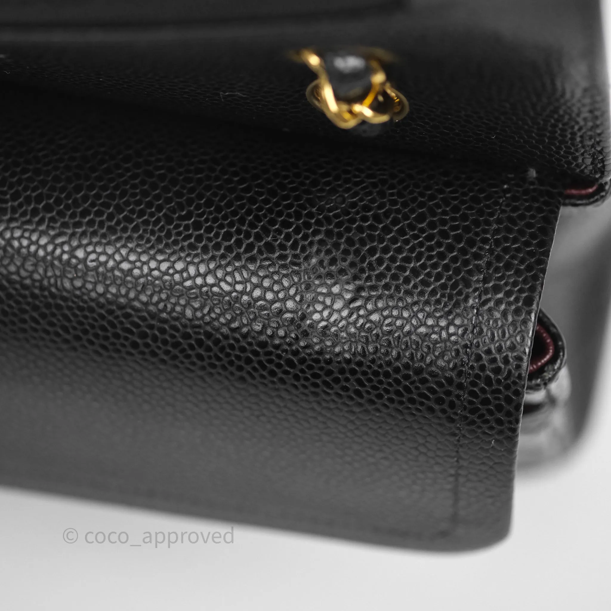Chanel Classic M/L Medium Flap Quilted Black Caviar Gold Hardware