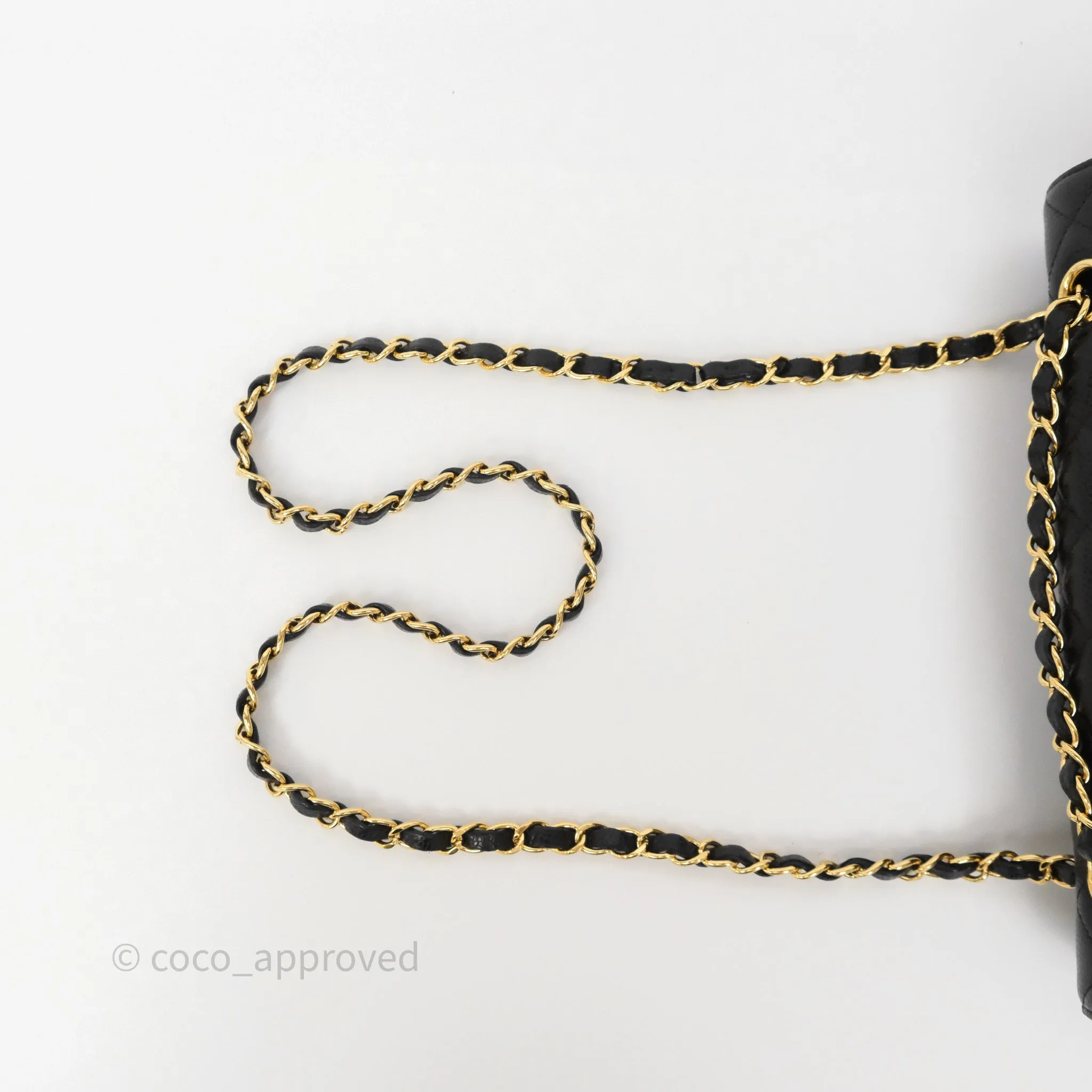 Chanel Classic M/L Medium Flap Quilted Black Caviar Gold Hardware