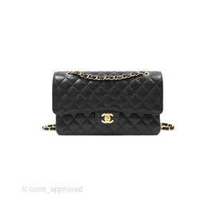 Chanel Classic M/L Medium Flap Quilted Black Caviar Gold Hardware