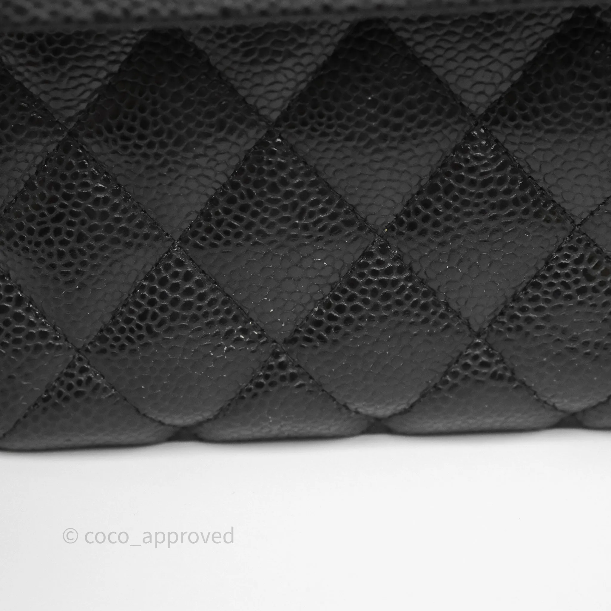 Chanel Classic M/L Medium Flap Quilted Black Caviar Gold Hardware