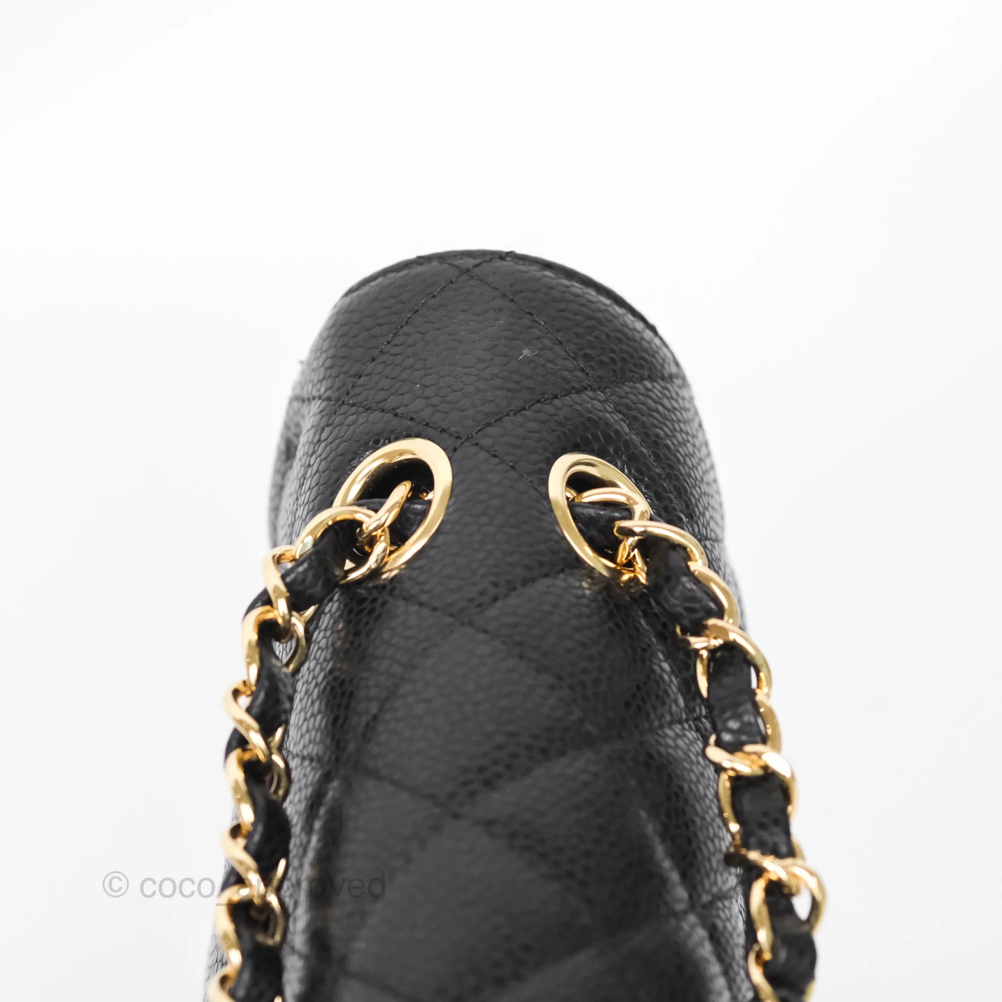Chanel Classic M/L Medium Flap Quilted Black Caviar Gold Hardware