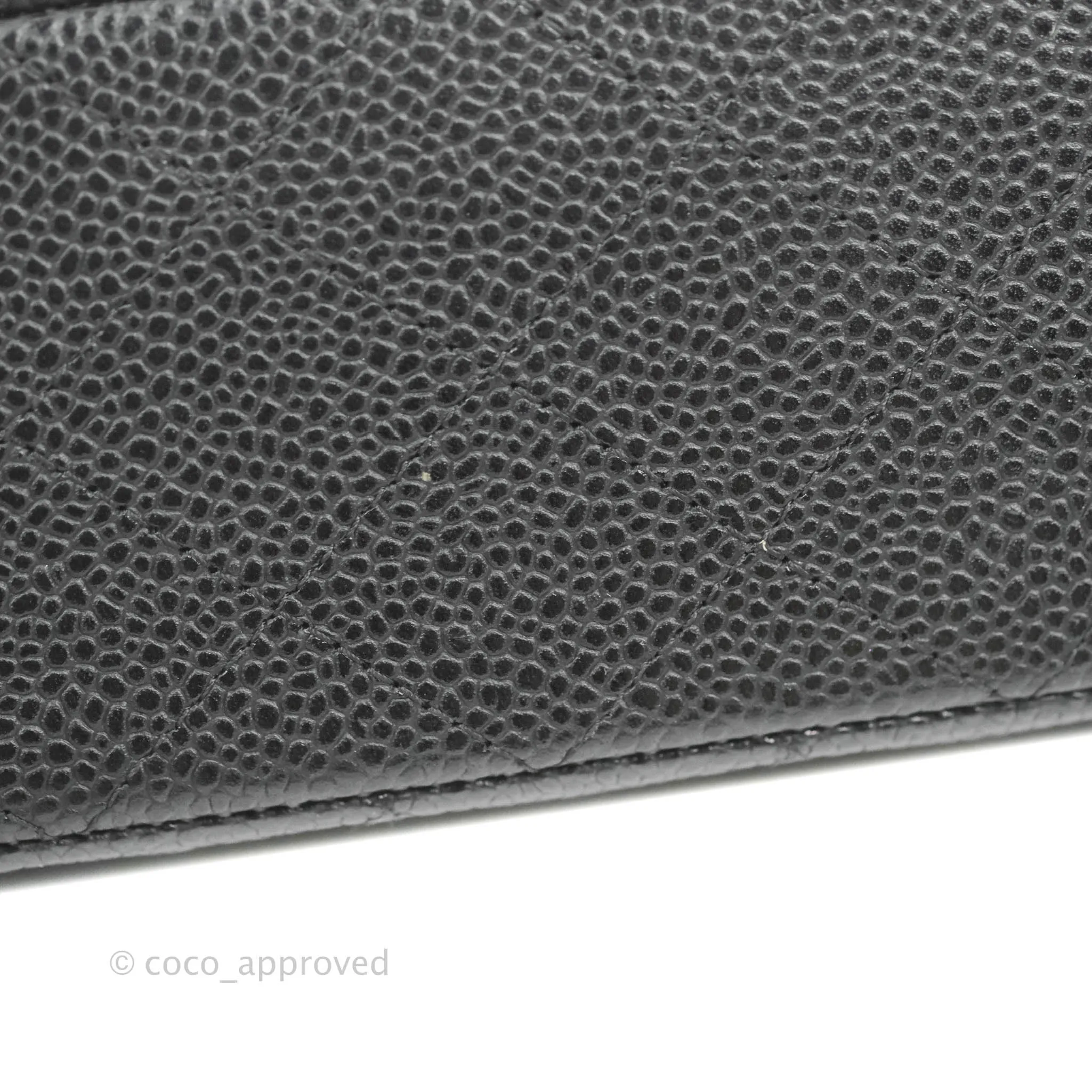 Chanel Classic M/L Medium Flap Quilted Black Caviar Silver Hardware