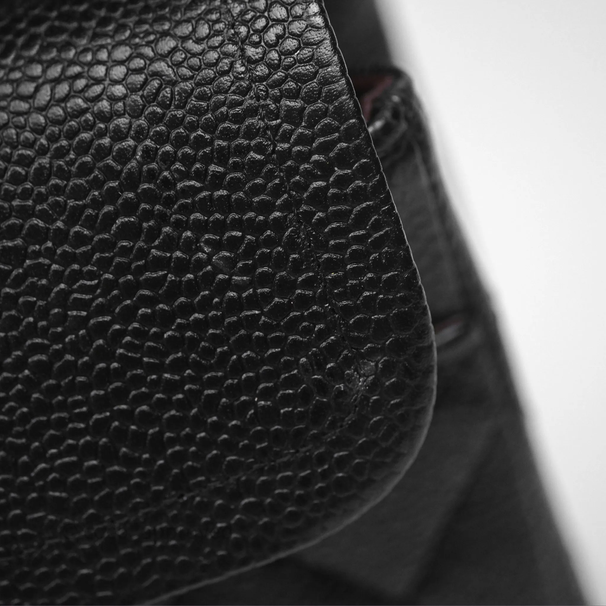 Chanel Classic M/L Medium Flap Quilted Black Caviar Silver Hardware