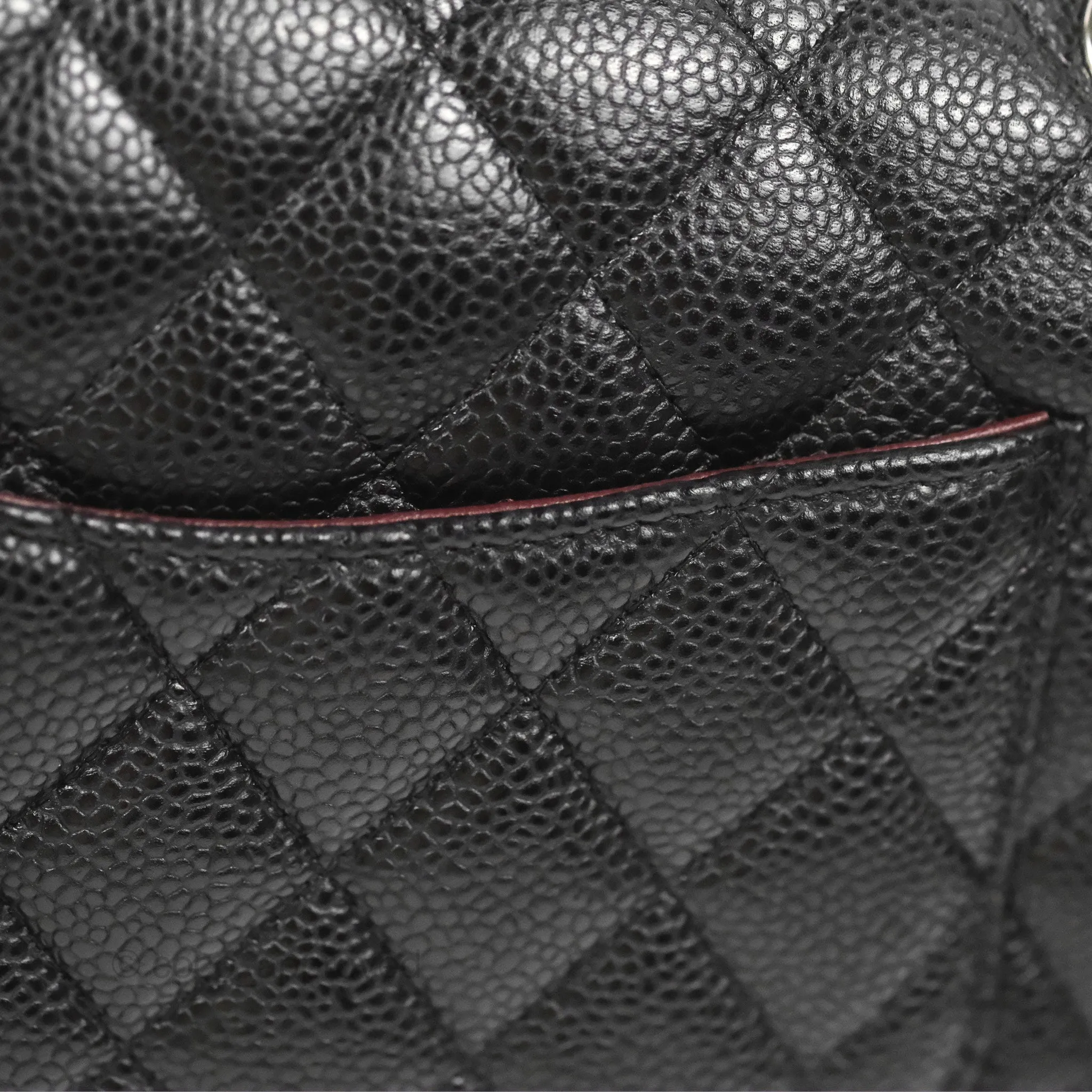 Chanel Classic M/L Medium Flap Quilted Black Caviar Silver Hardware