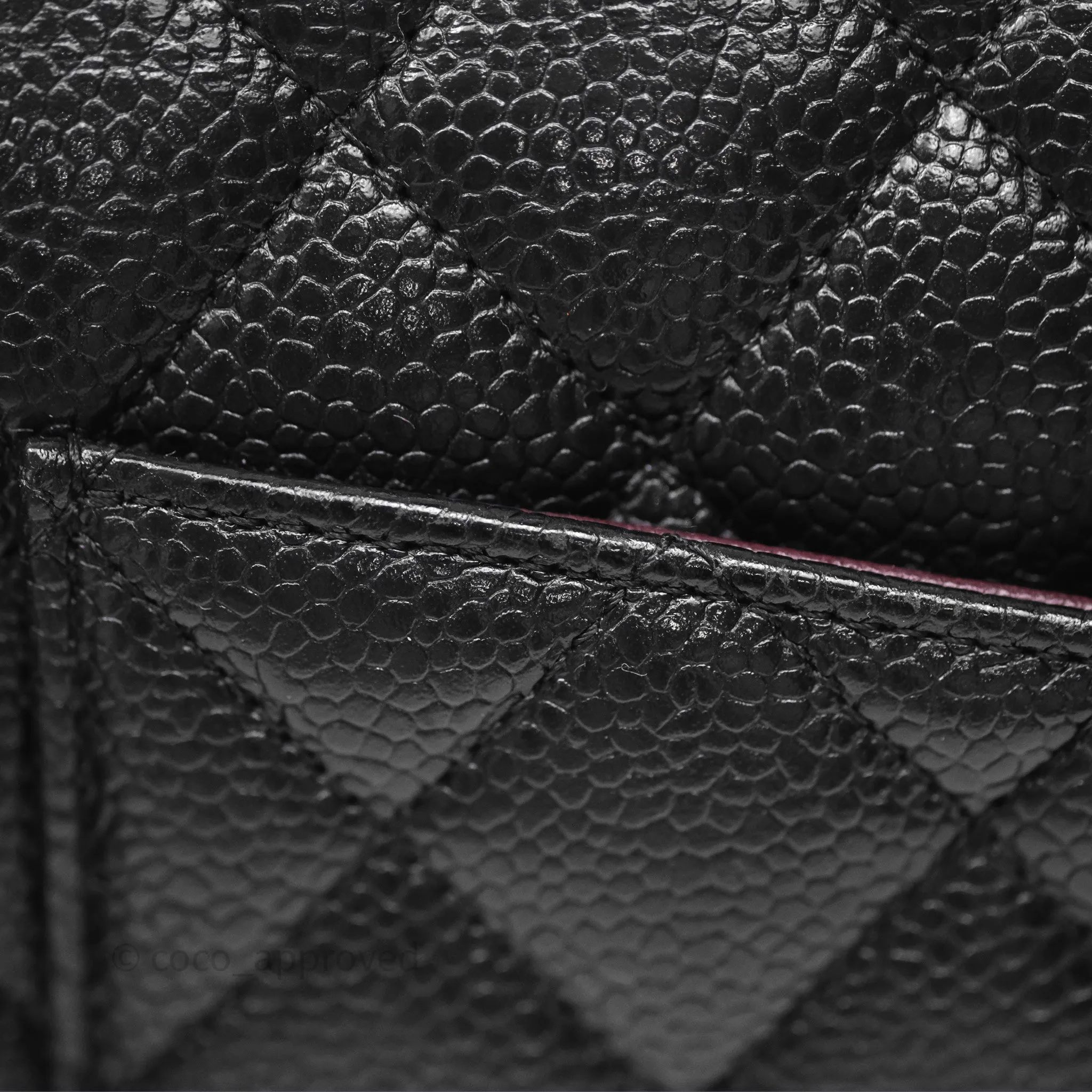 Chanel Classic M/L Medium Flap Quilted Black Caviar Silver Hardware