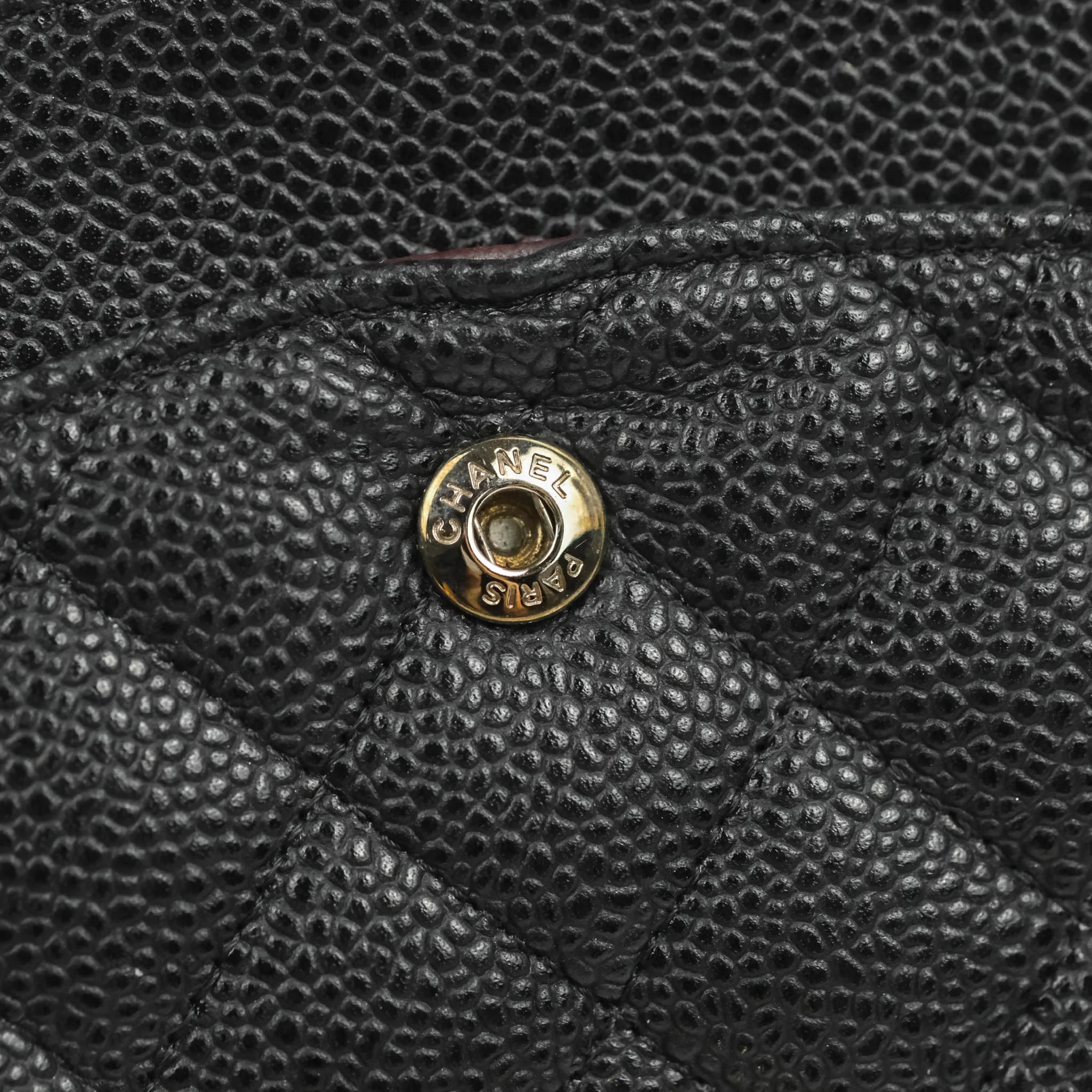 Chanel Classic M/L Medium Flap Quilted Black Caviar Silver Hardware