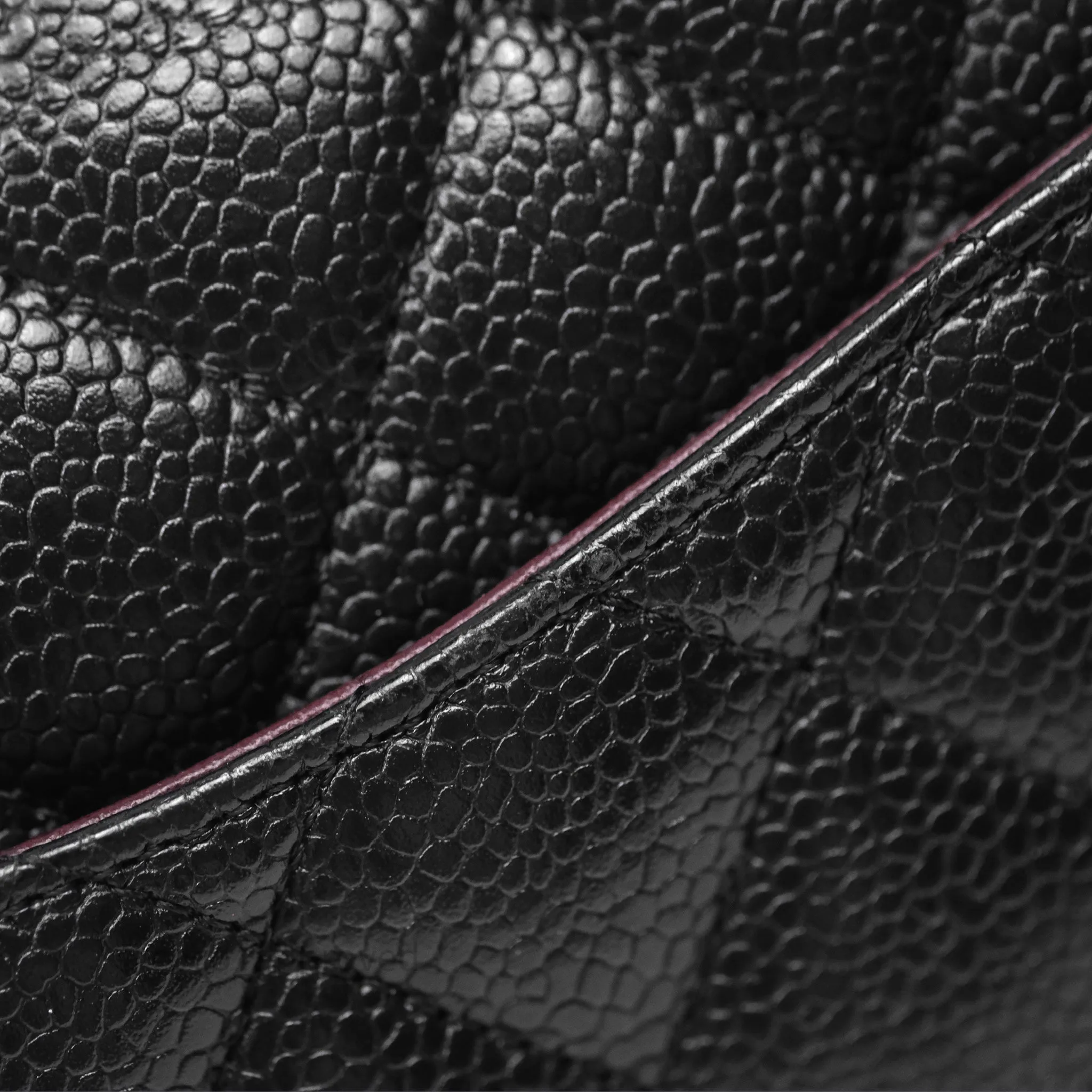 Chanel Classic M/L Medium Flap Quilted Black Caviar Silver Hardware