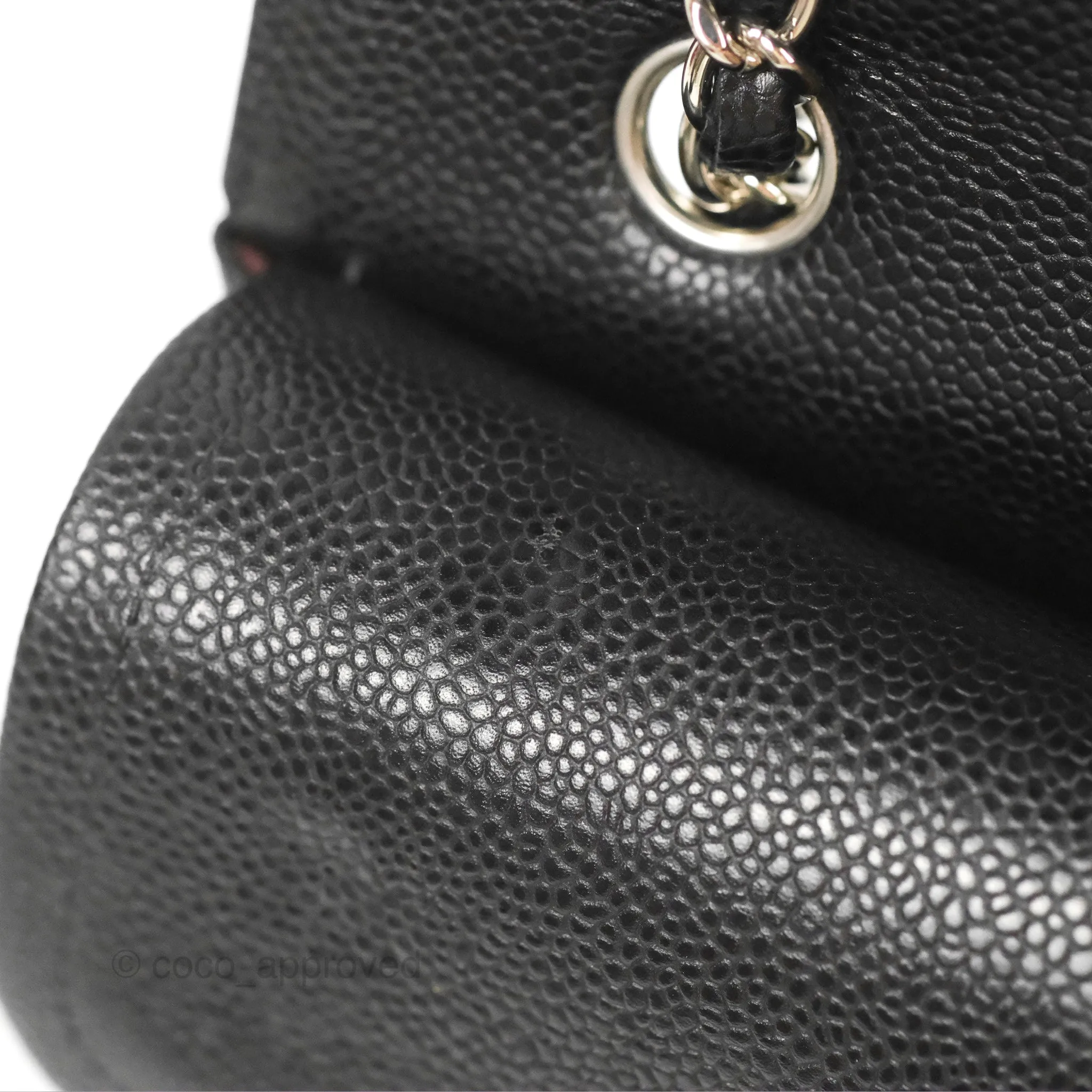Chanel Classic M/L Medium Flap Quilted Black Caviar Silver Hardware