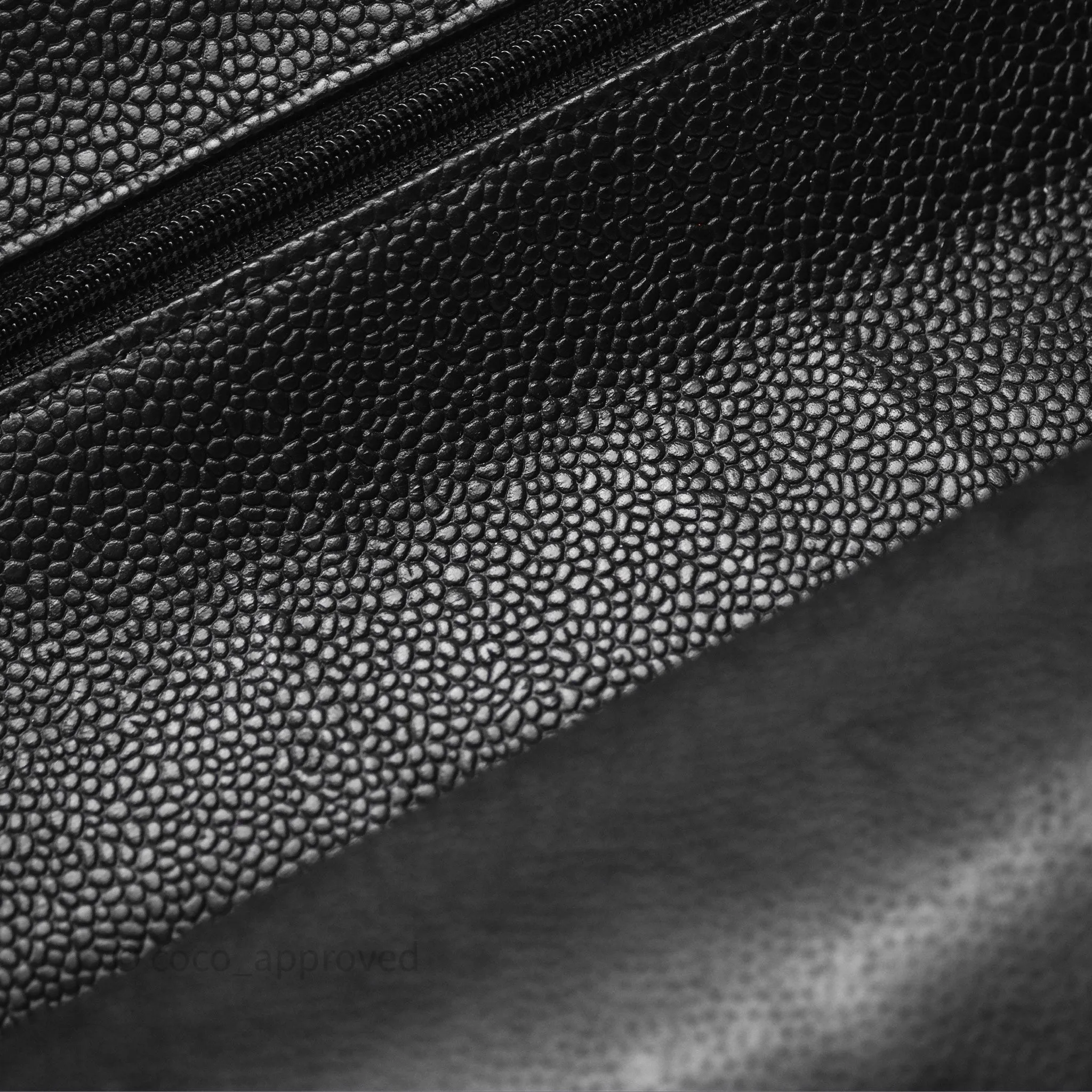 Chanel Classic M/L Medium Flap Quilted Black Caviar Silver Hardware