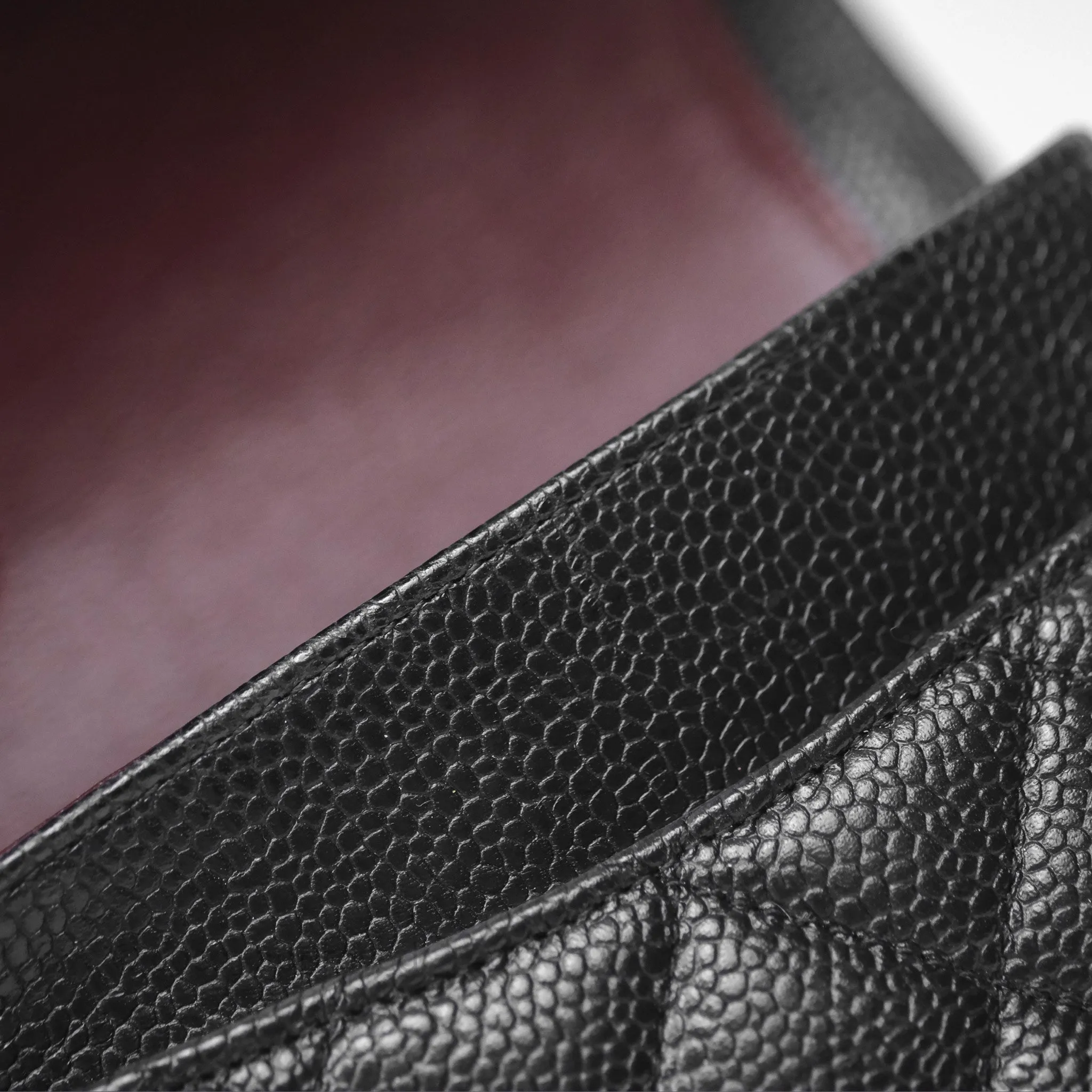 Chanel Classic M/L Medium Flap Quilted Black Caviar Silver Hardware