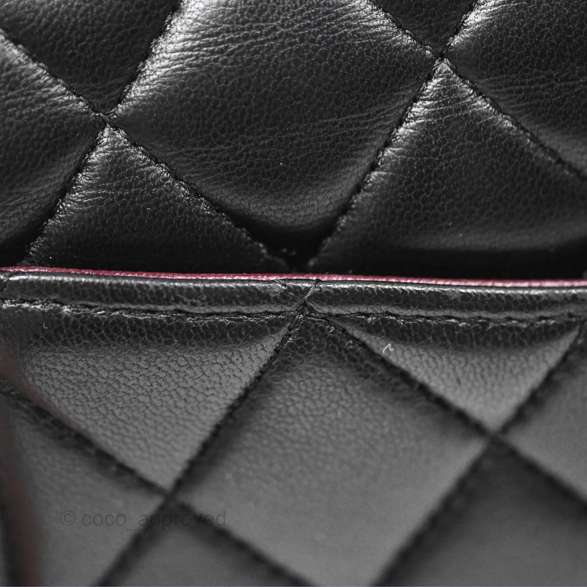Chanel Classic M/L Medium Flap Quilted Black Lambskin Gold Hardware