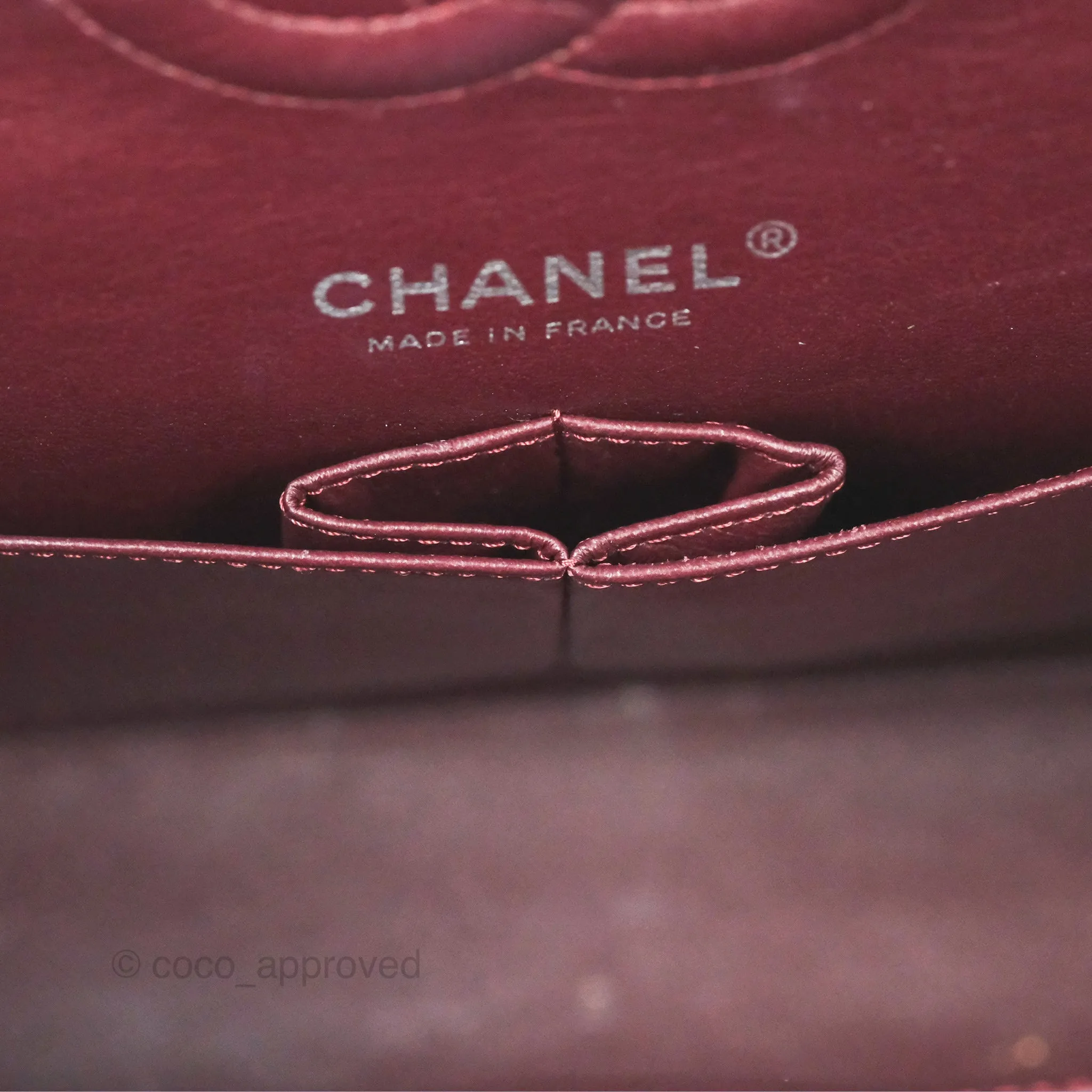 Chanel Classic M/L Medium Flap Quilted Black Lambskin Silver Hardware