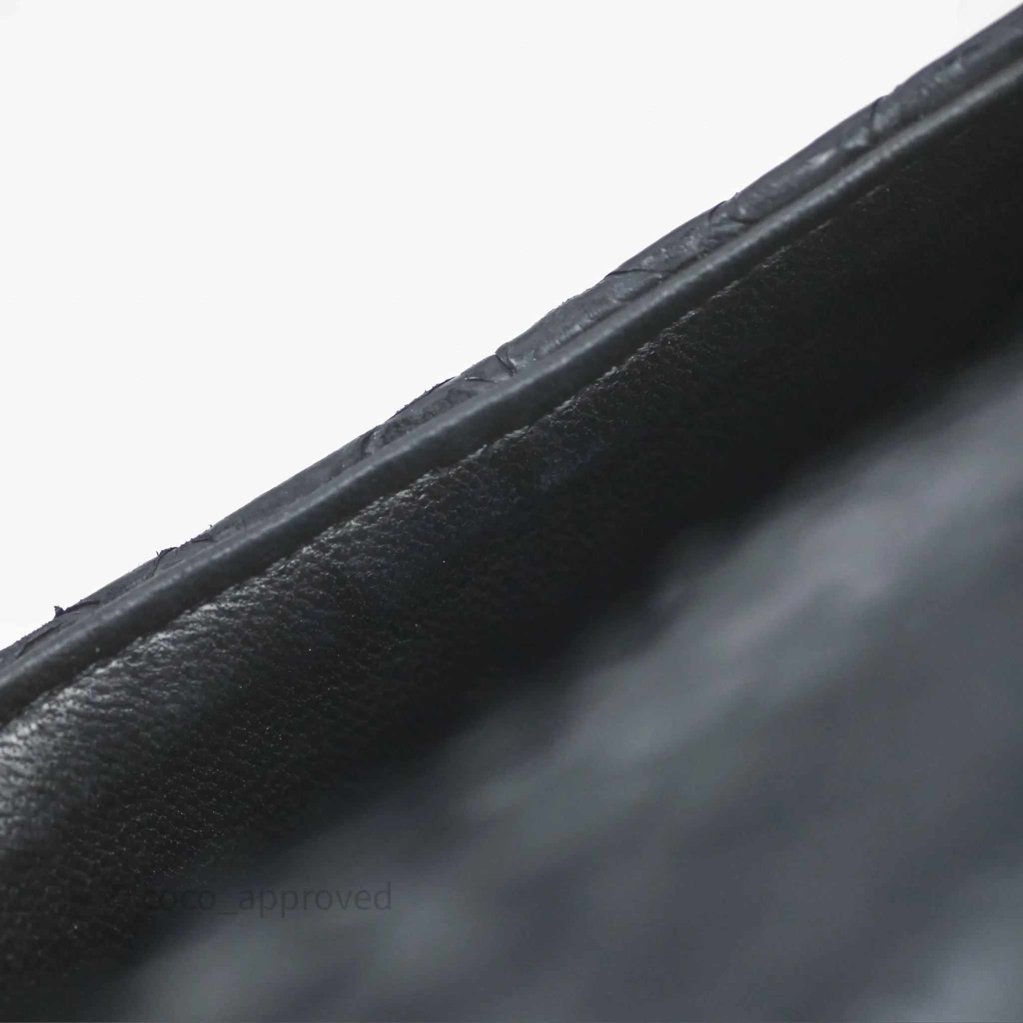 Chanel Classic M/L Medium Flap So Black Python Black Hardware