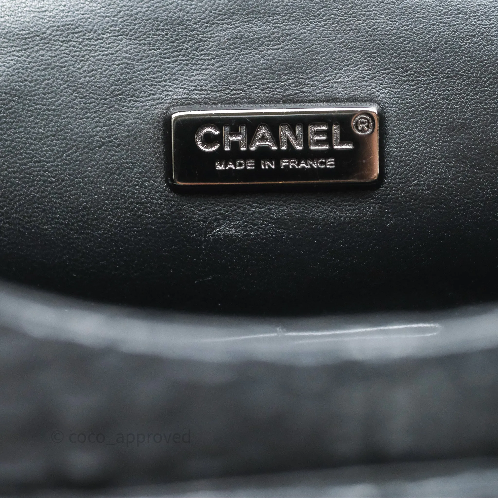Chanel Classic M/L Medium Flap So Black Python Black Hardware