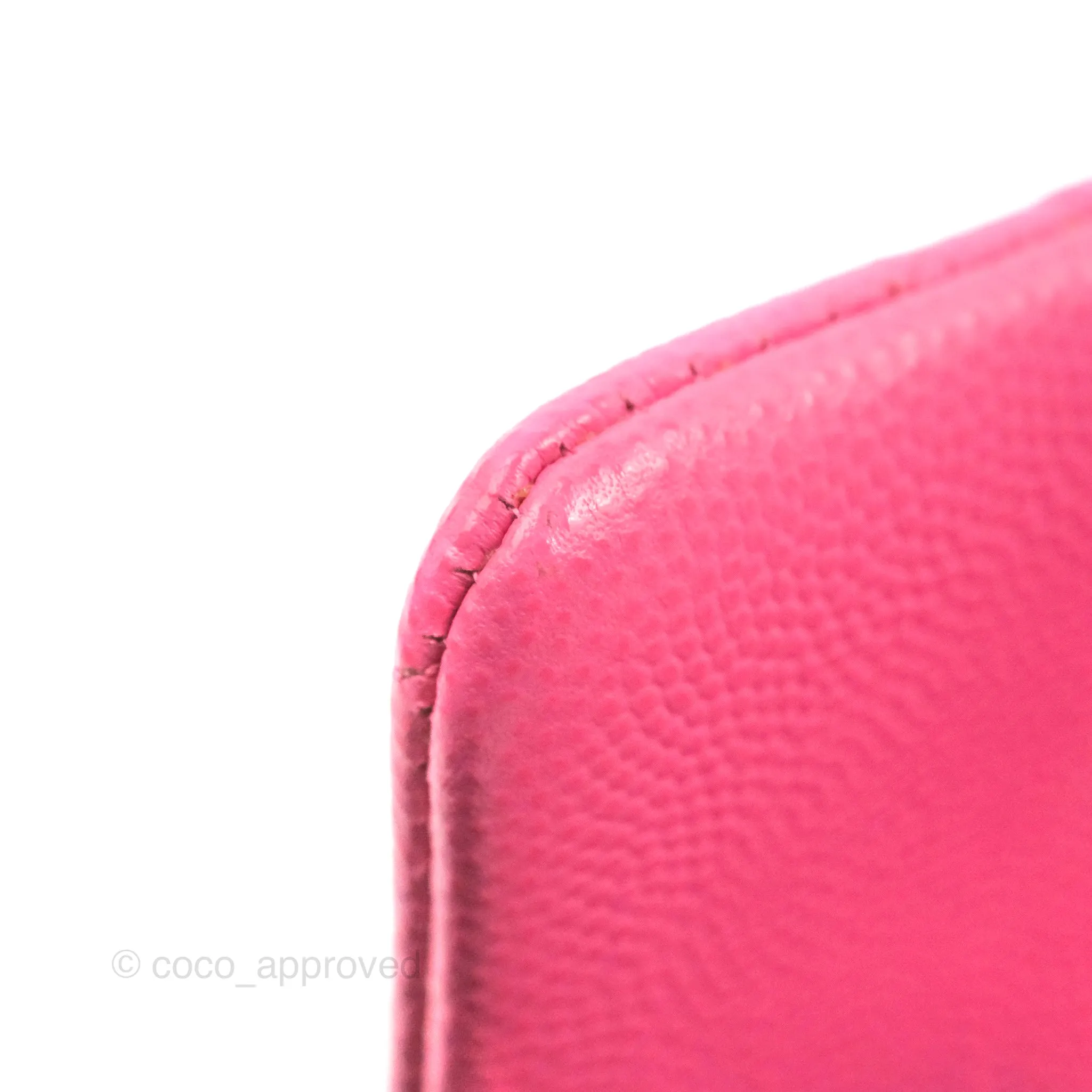 Chanel Classic Quilted M/L Medium Flap Pink Caviar Gold Hardware