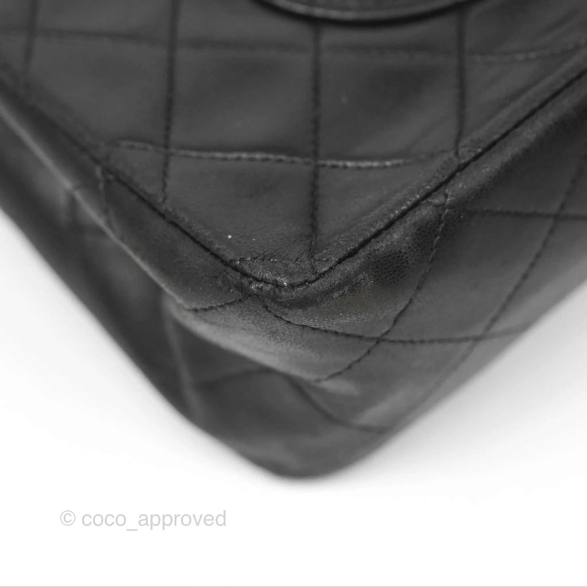 Chanel Classic Vintage Medium Flap Black Lambskin 24K Gold Hardware