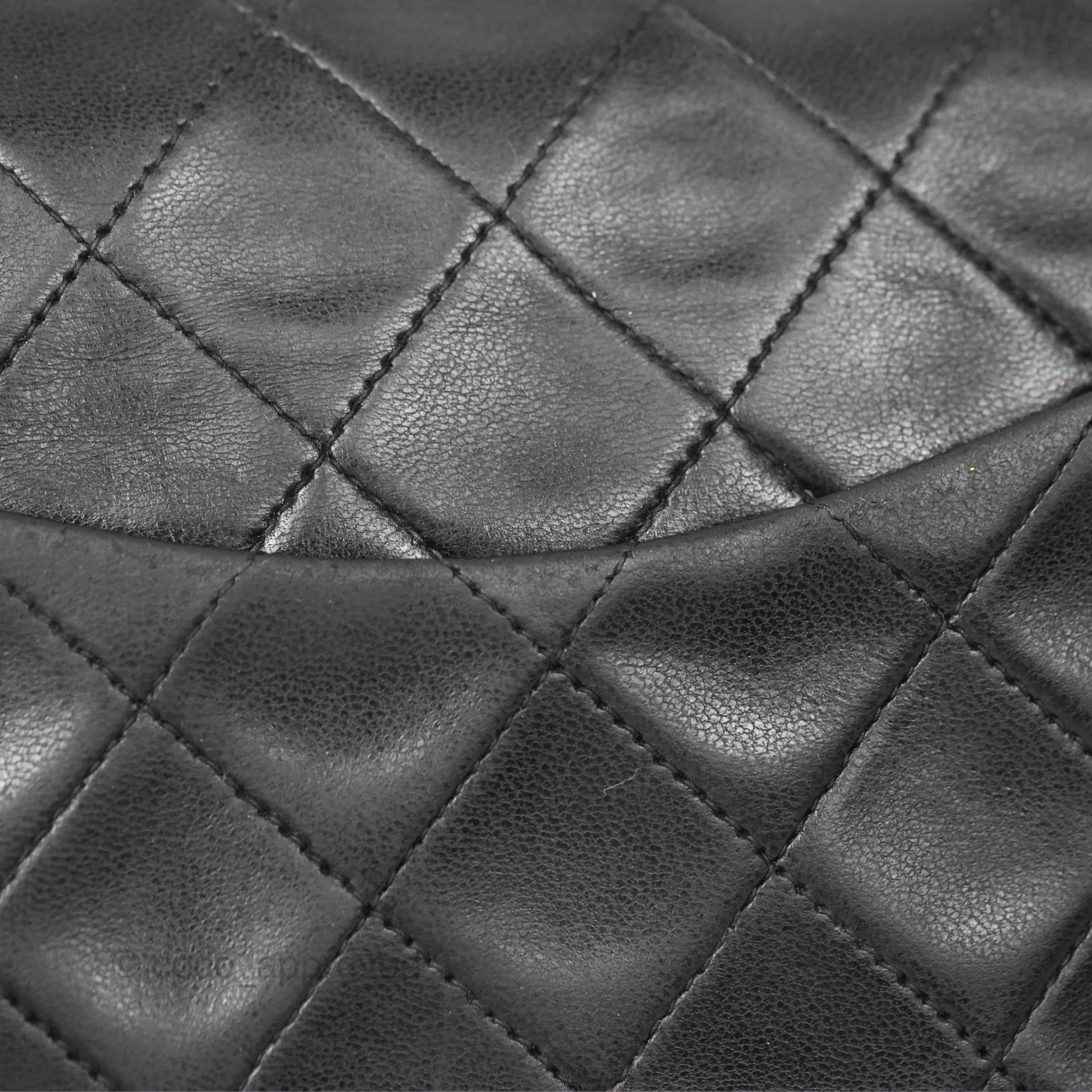 Chanel Classic Vintage Medium Flap Black Lambskin 24K Gold Hardware
