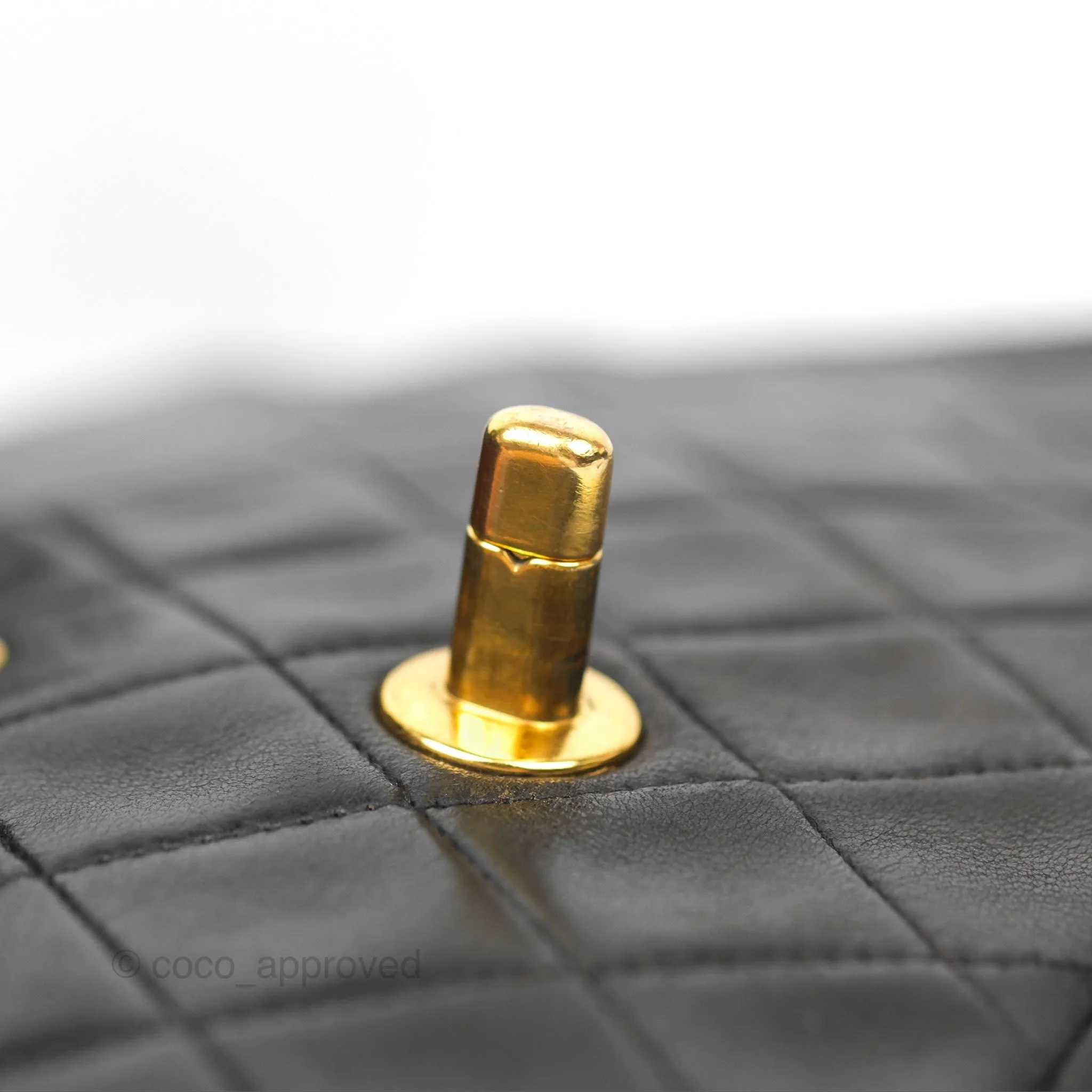 Chanel Classic Vintage Medium Flap Black Lambskin 24K Gold Hardware